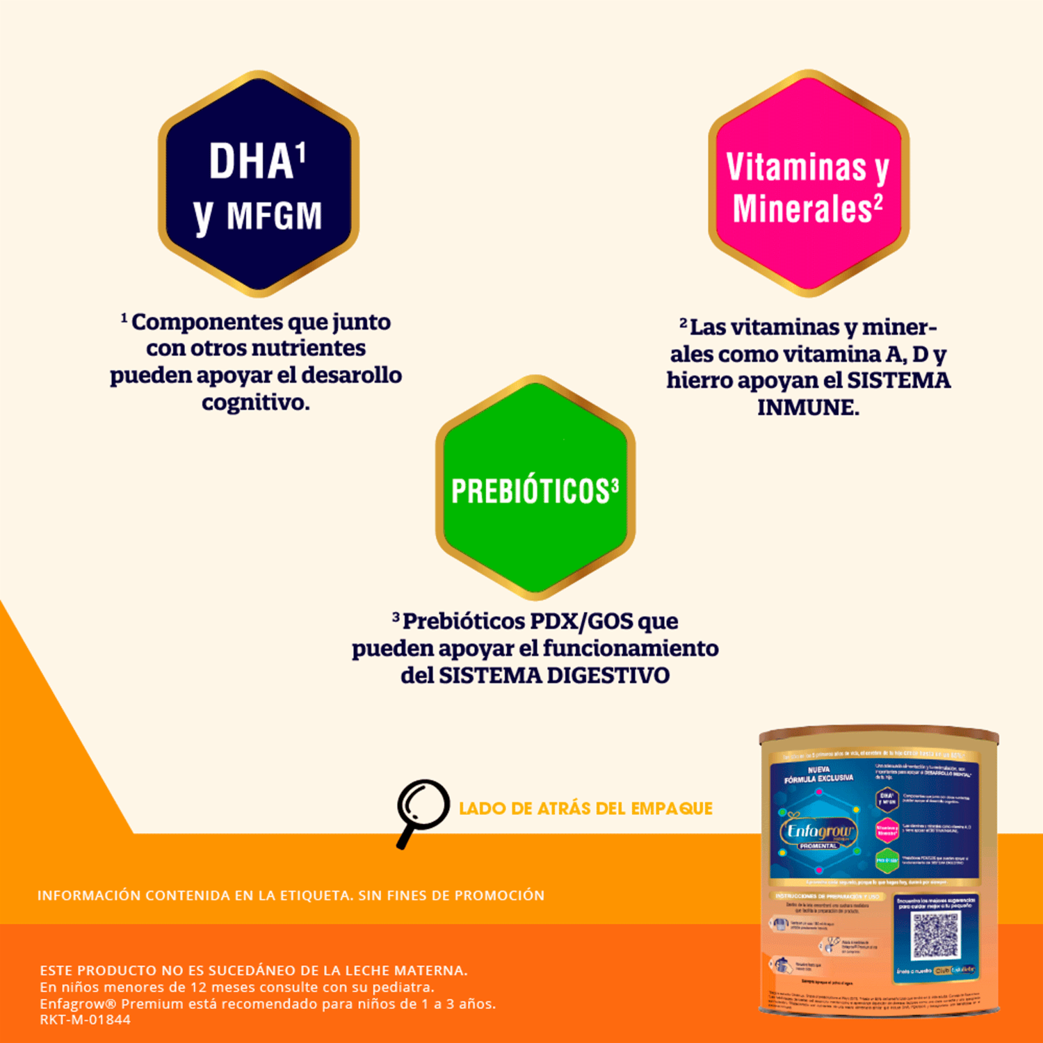 Leche Infantil Tercera Etapa Premium Promental ENFAGROW 800 G