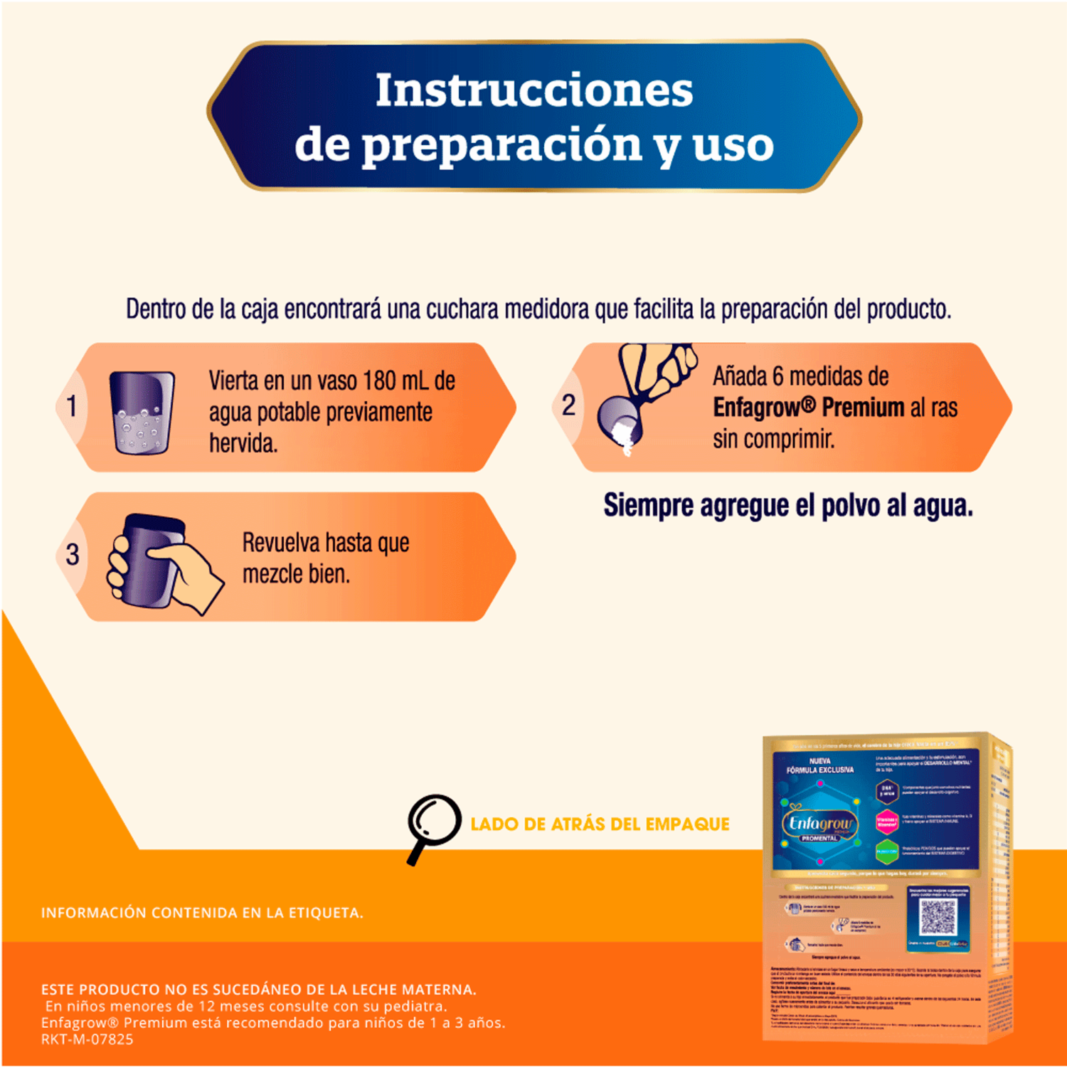 Leche Infantil Tercera Etapa Premium 3 Promental  Vainilla ENFAGROW 1650 G
