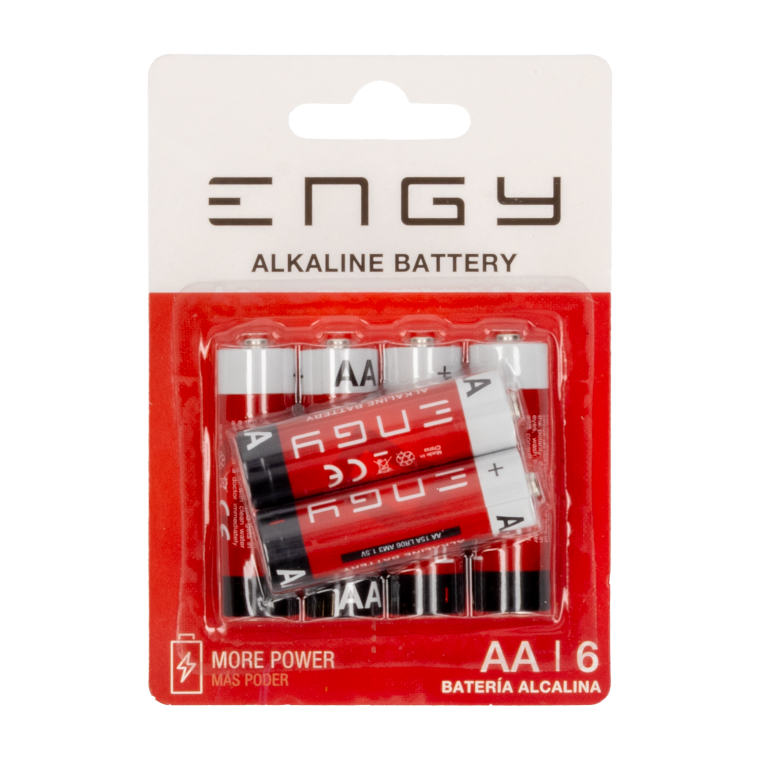 Pilas Alcalinas AA ENGY X 6 Uds