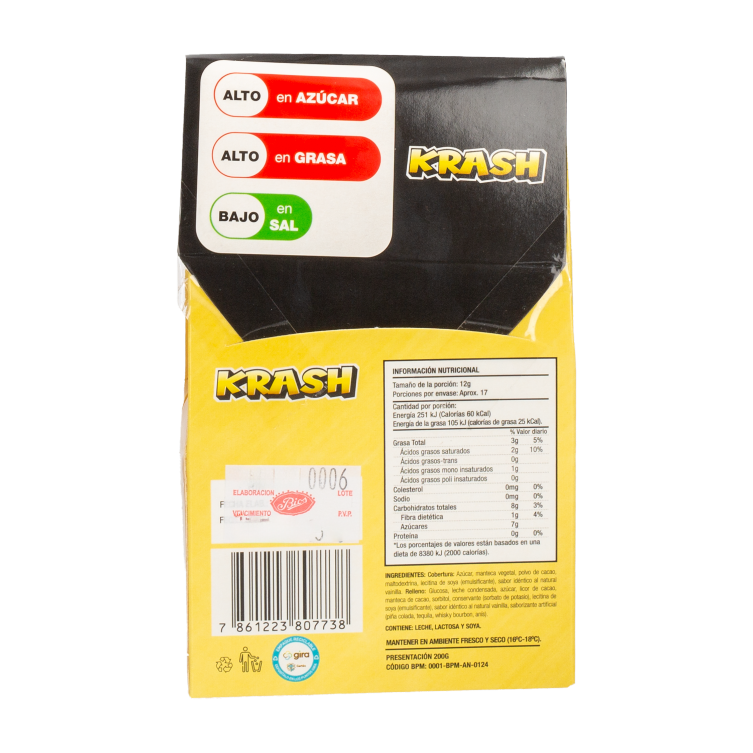 Bombones De Chocolate Rellenos De Licor KRASH 200 G