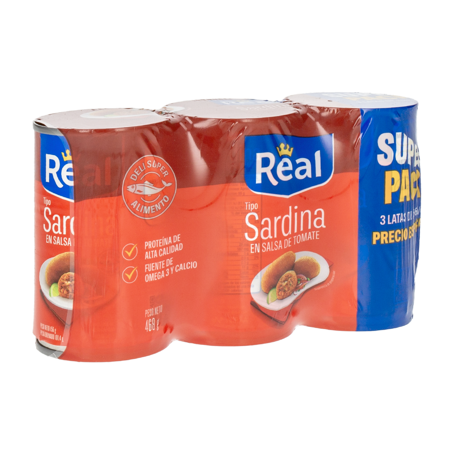 Sardina En Salsa De Tomate REAL 3 X 156 G