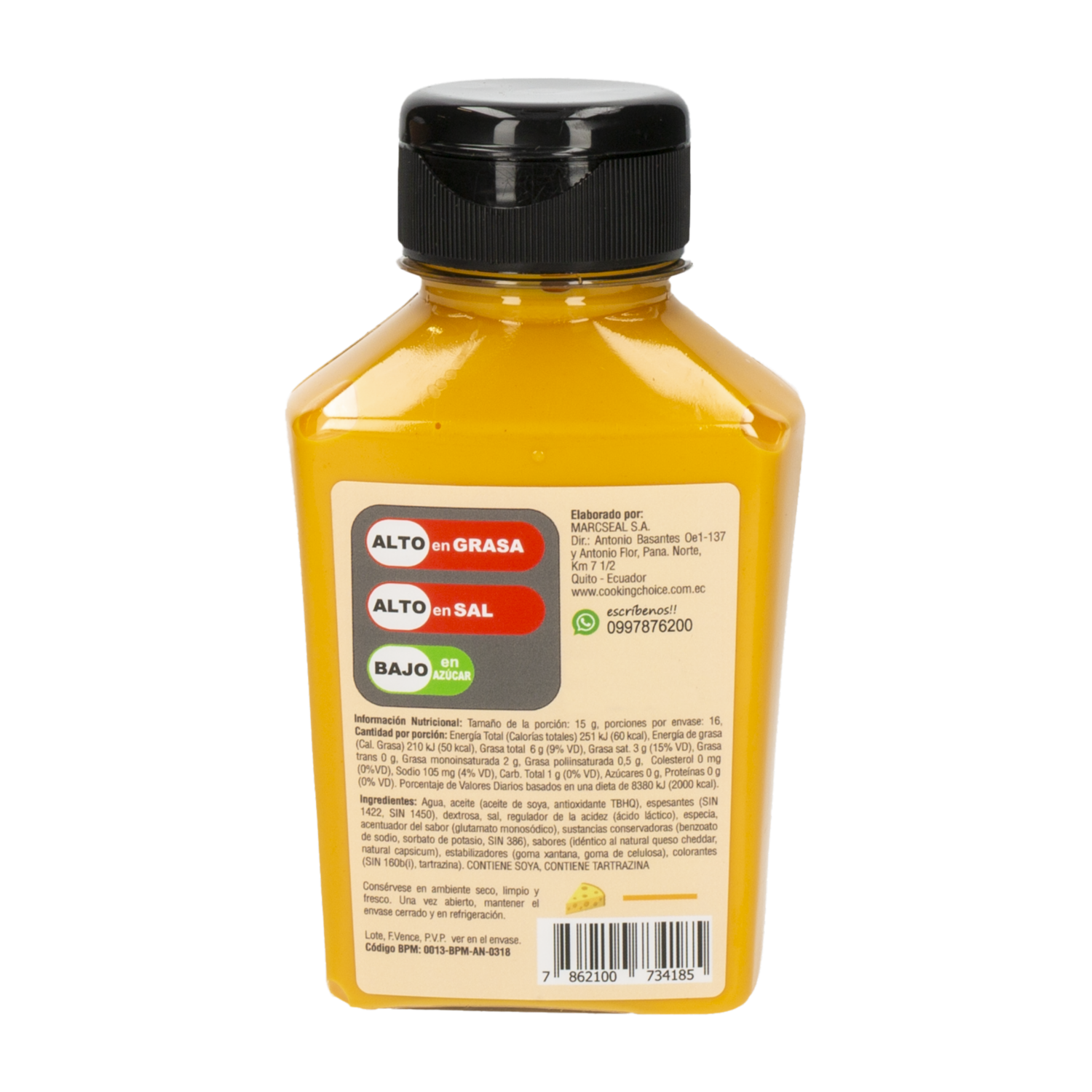 Salsa De Queso Cheddar COOKING CHOICE 240 G