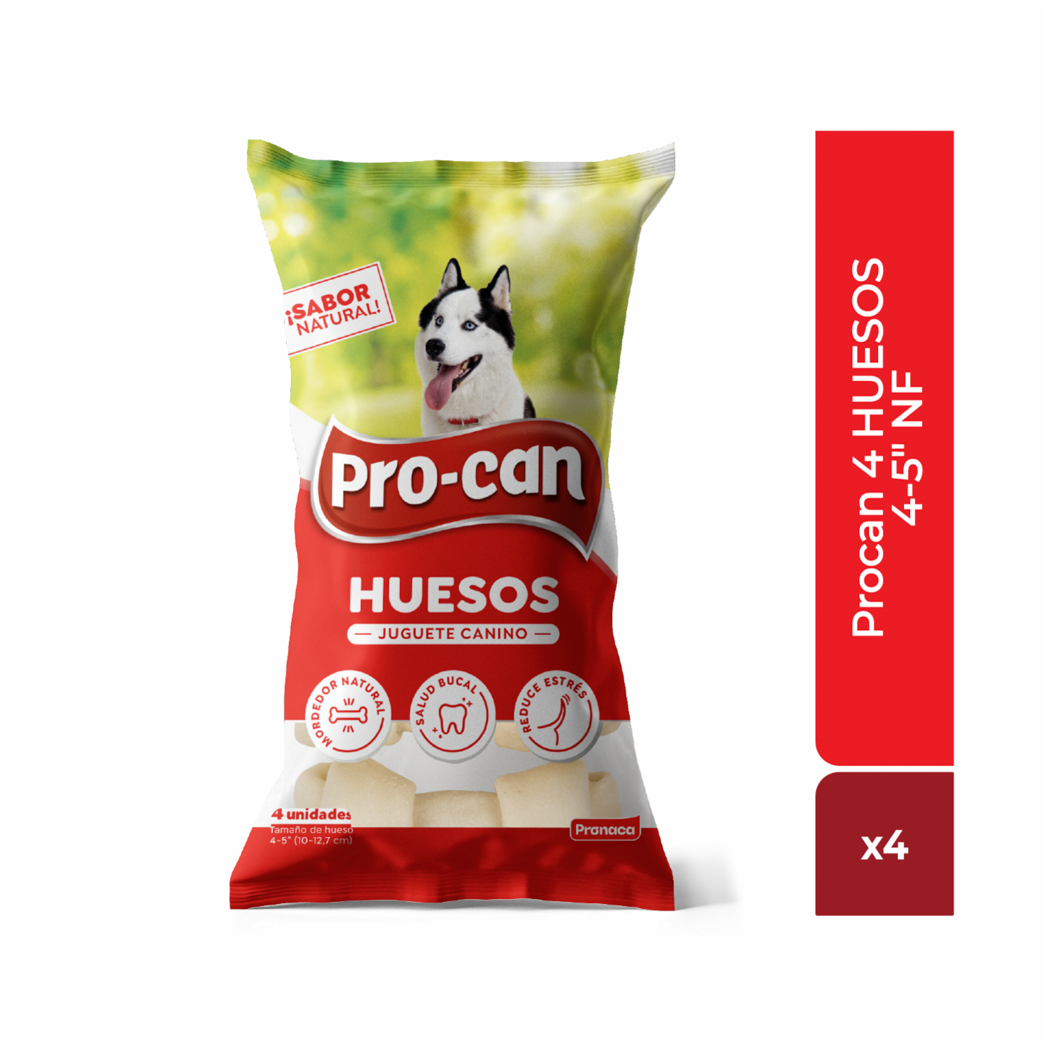 Snack Para Perros Huesos Sabor Natural PRO-CAN 260 g