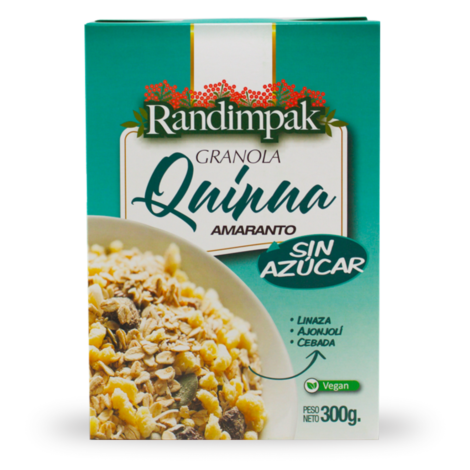 Granola Orgánica Sin Azúcar RANDIMPAK 300 G