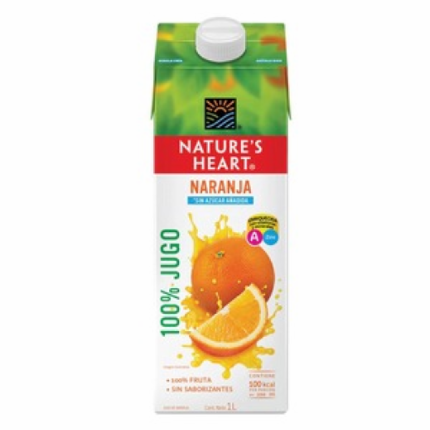 Jugo De Naranja Sin Saborizantes Artificiales NATURE’S HEART 1000 Ml