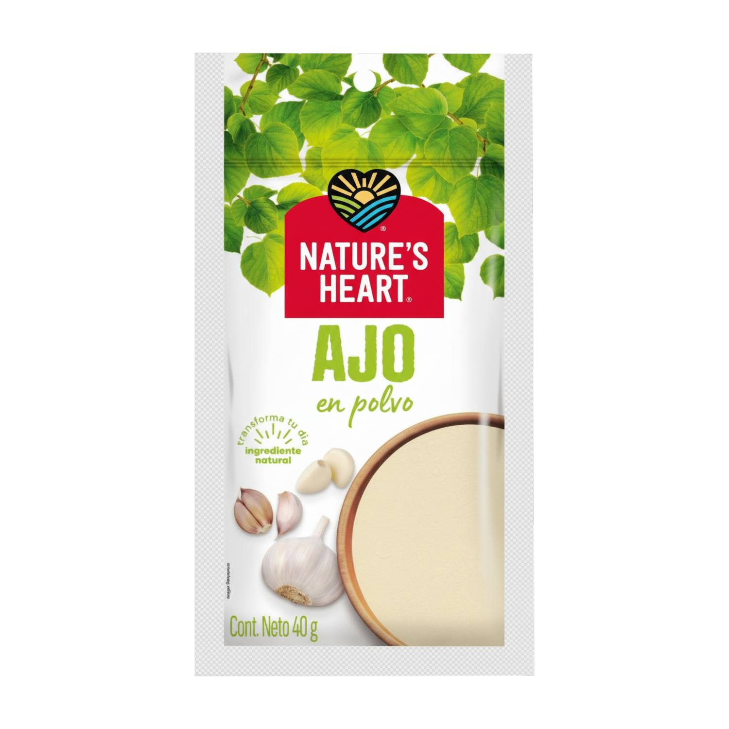 Ajo En Polvo Funda NATURE´S HEART 40 G
