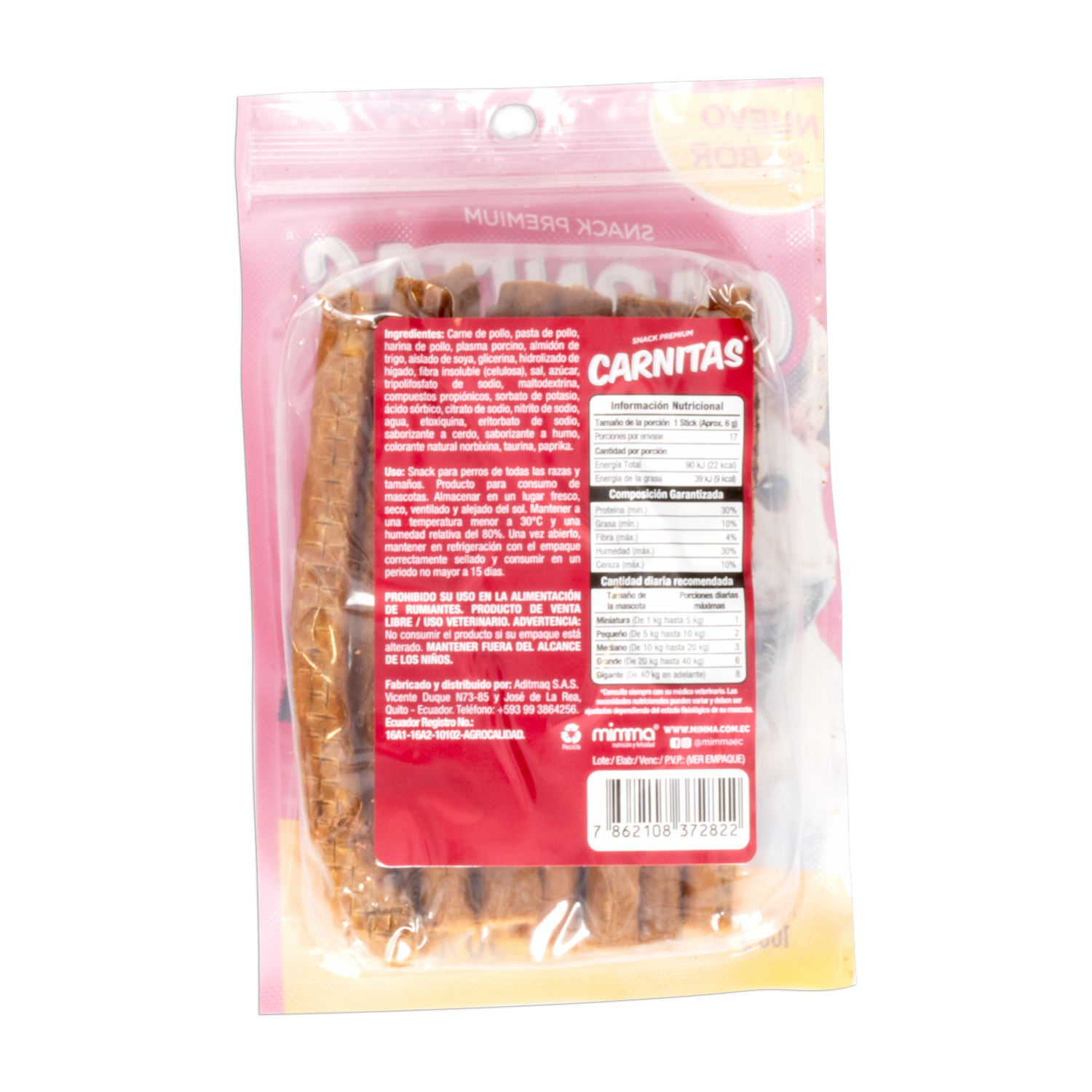 Snack Para Perros De Pollo CARNITAS 100 G