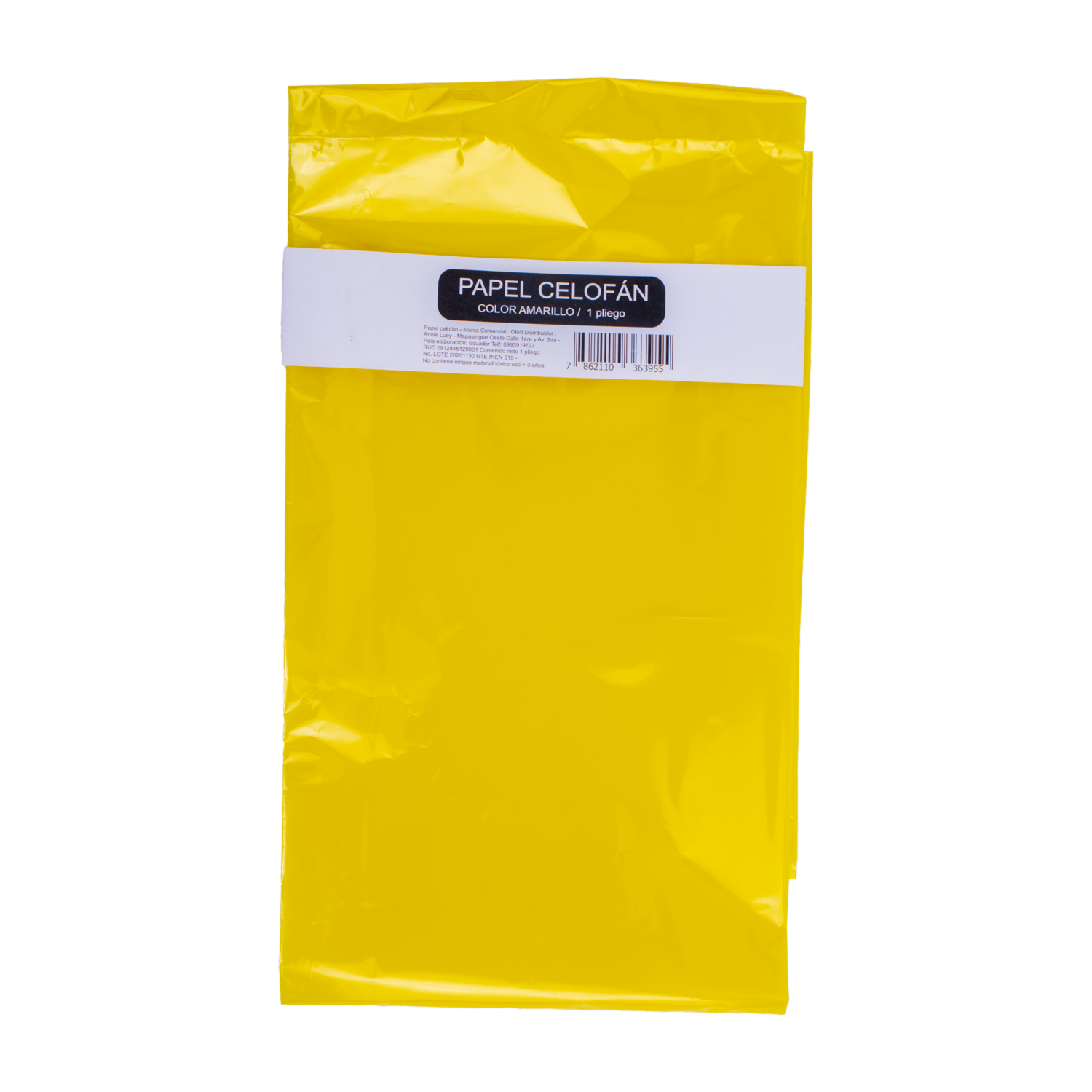 Papel Celofán Tono Amarillo En Pliego OIMI 110X96