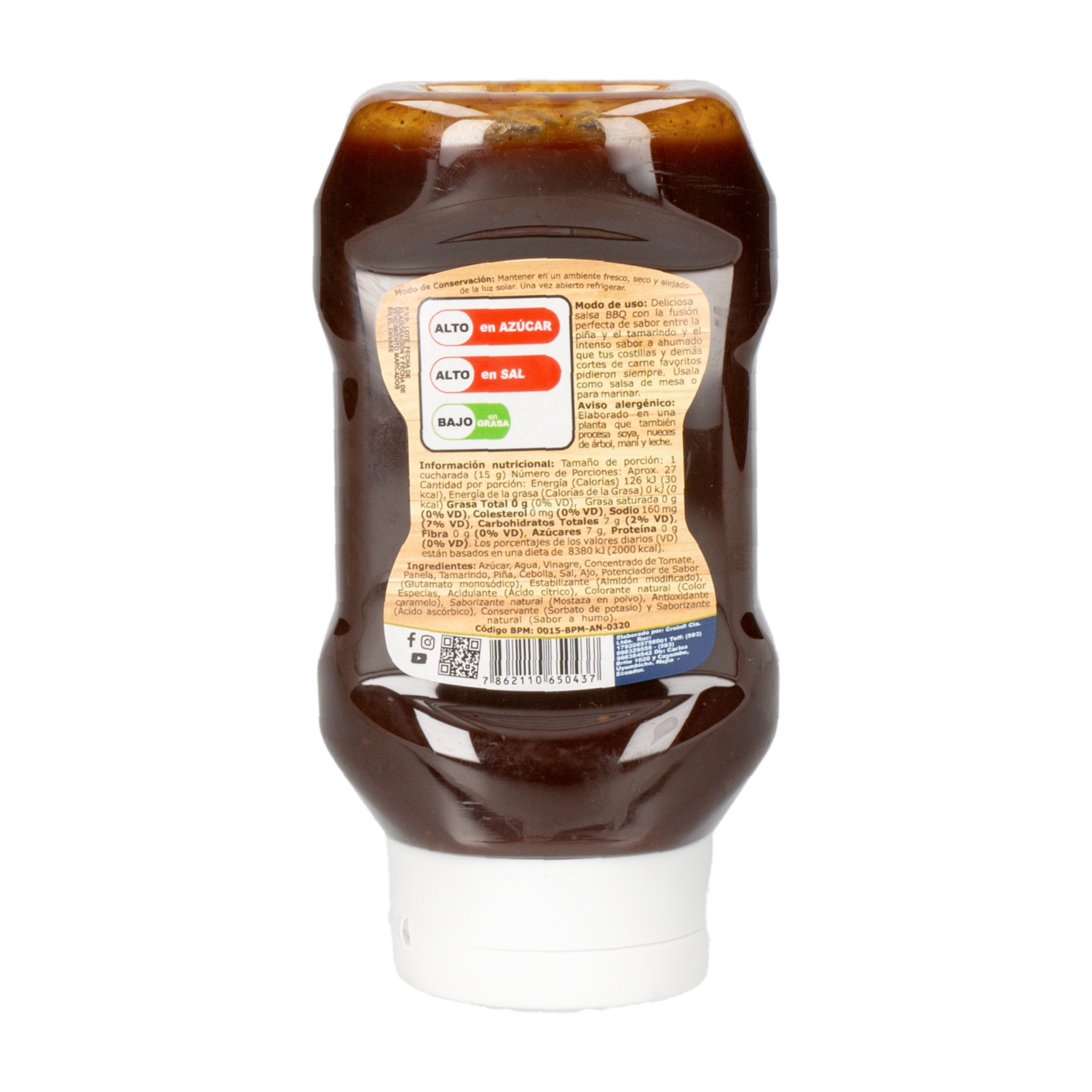 Salsa Bbq Fruta Extrema Piña Y Tamarindo GUISART 410 G
