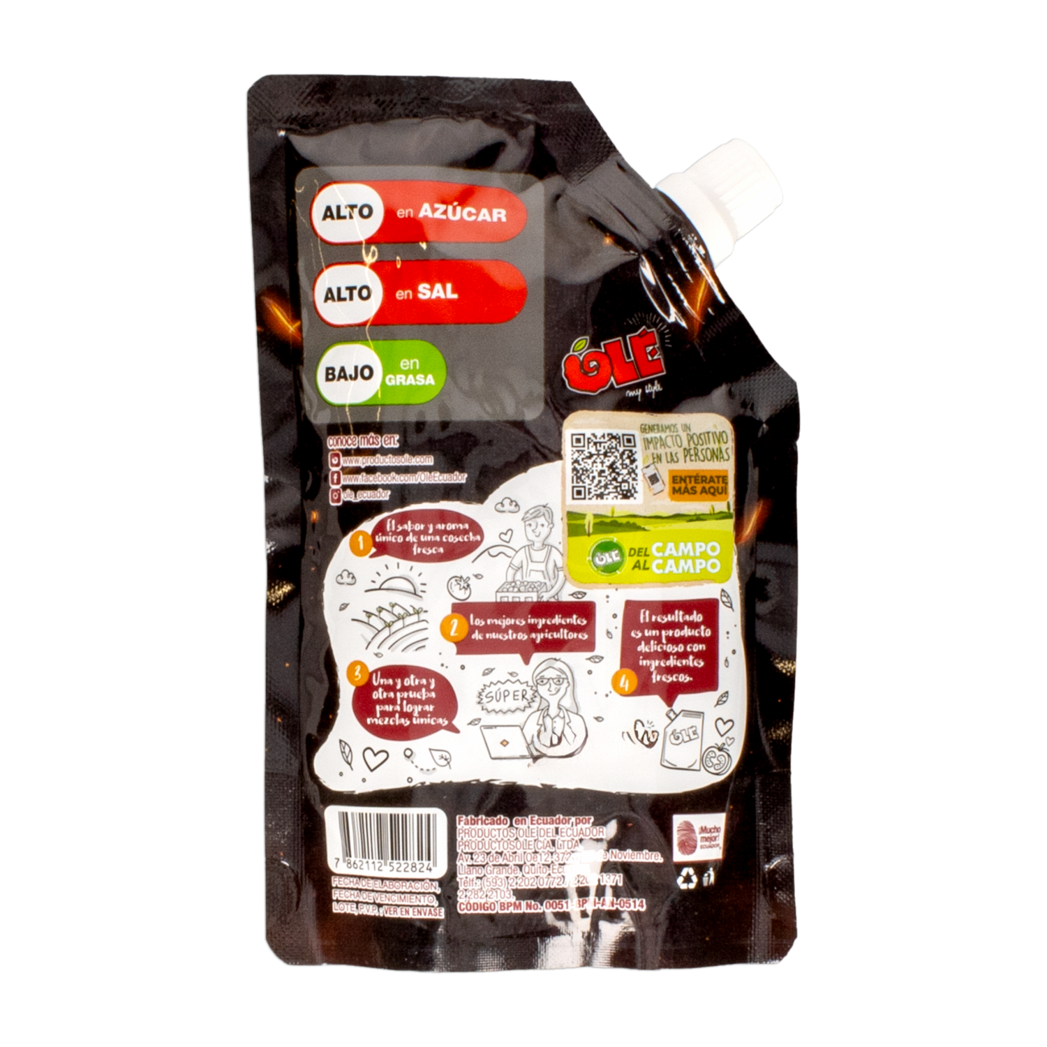 Salsa De Tomate Parrillera OLÉ 200 G