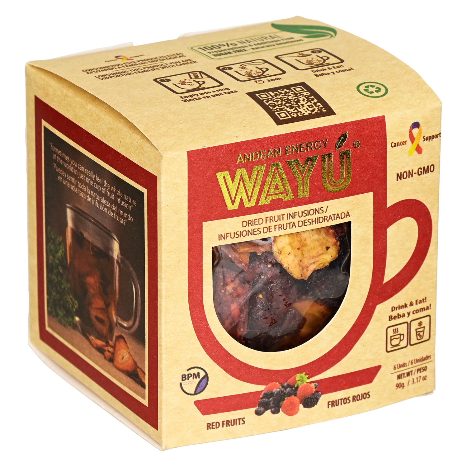 Infusión De Frutas Deshidratados Rojos WAYÚ 90 ml