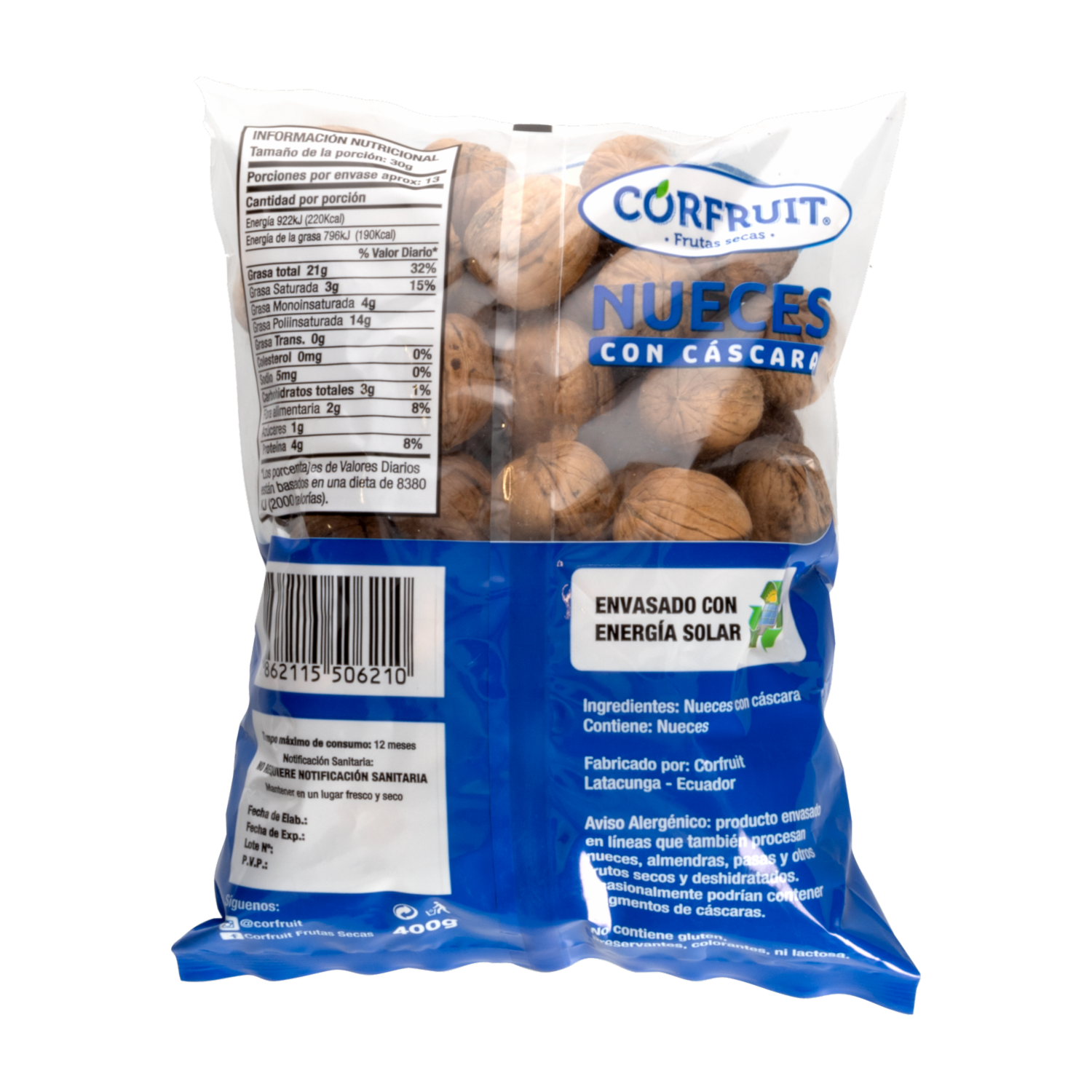Nueces Con Cascara CORFRUIT 400 G