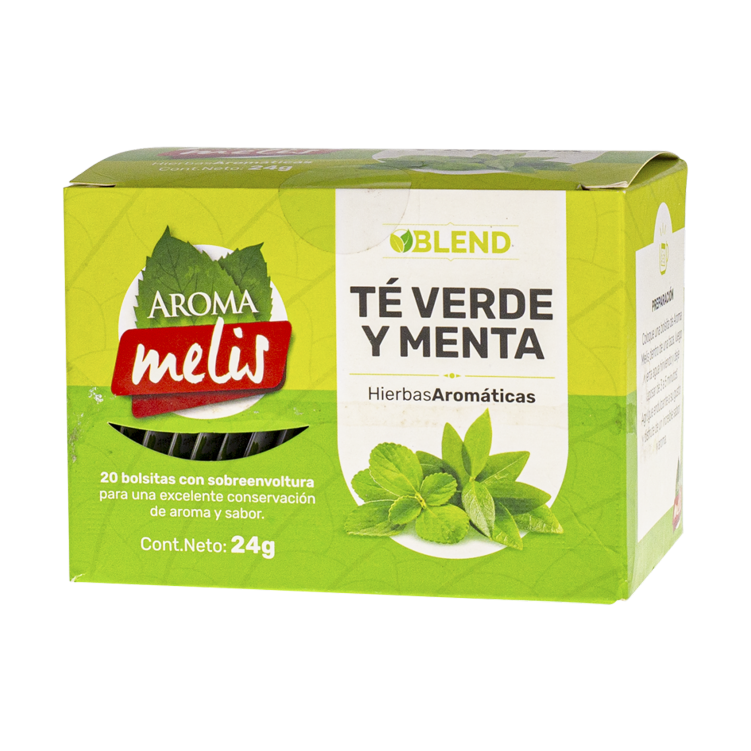 Té Verde Con Menta Para Infusión AROMA MELIS 24 G