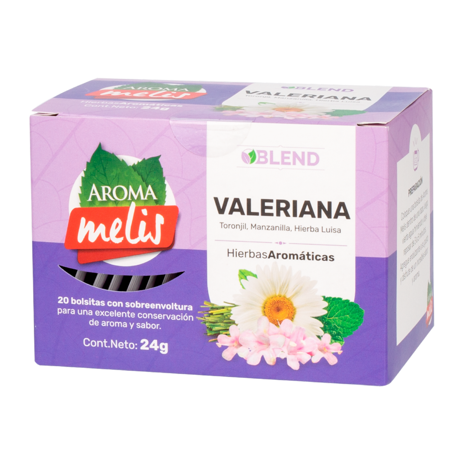 Infusión Valeriana Toronjil Manzana Anís Y Hierbaluisa AROMA MELIS 24 G