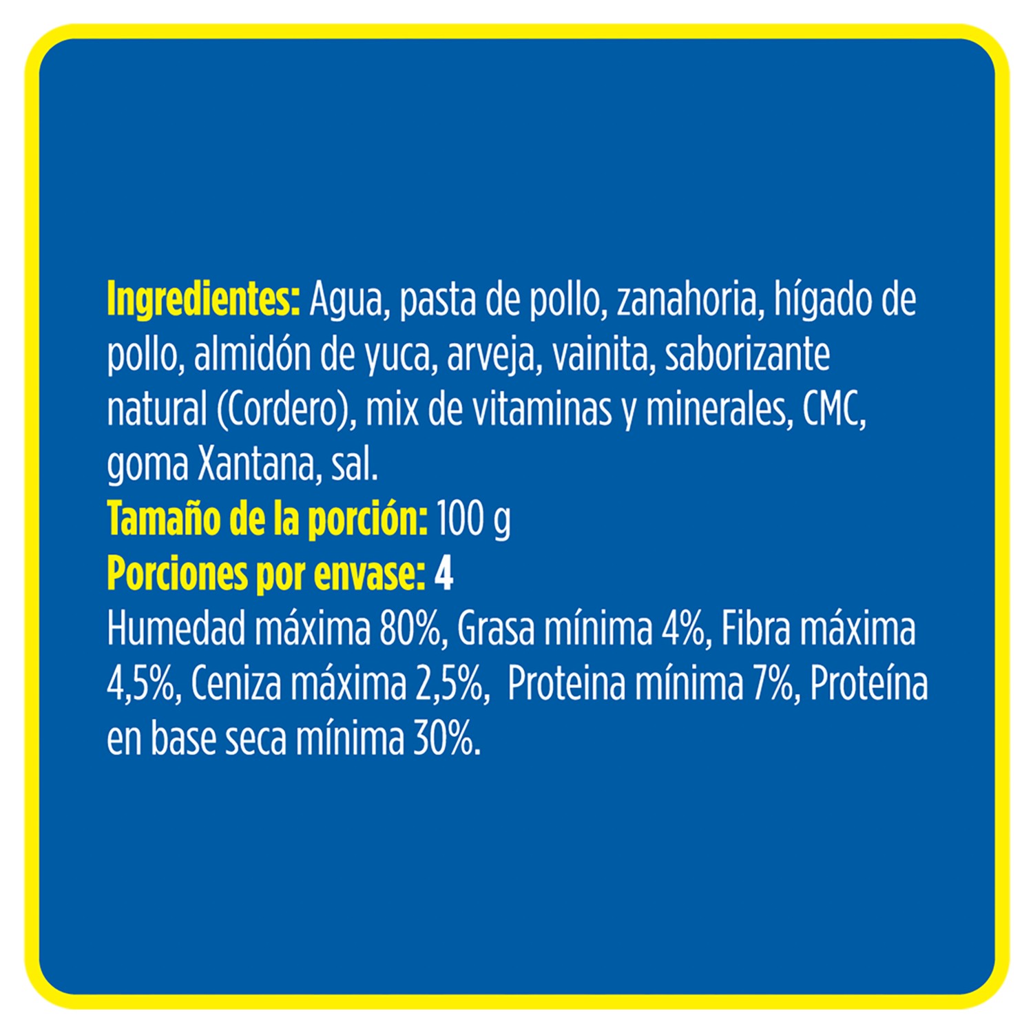 Alimento Húmedo Para Perros Cordero Con Vegetales PURE NATURE 400 G
