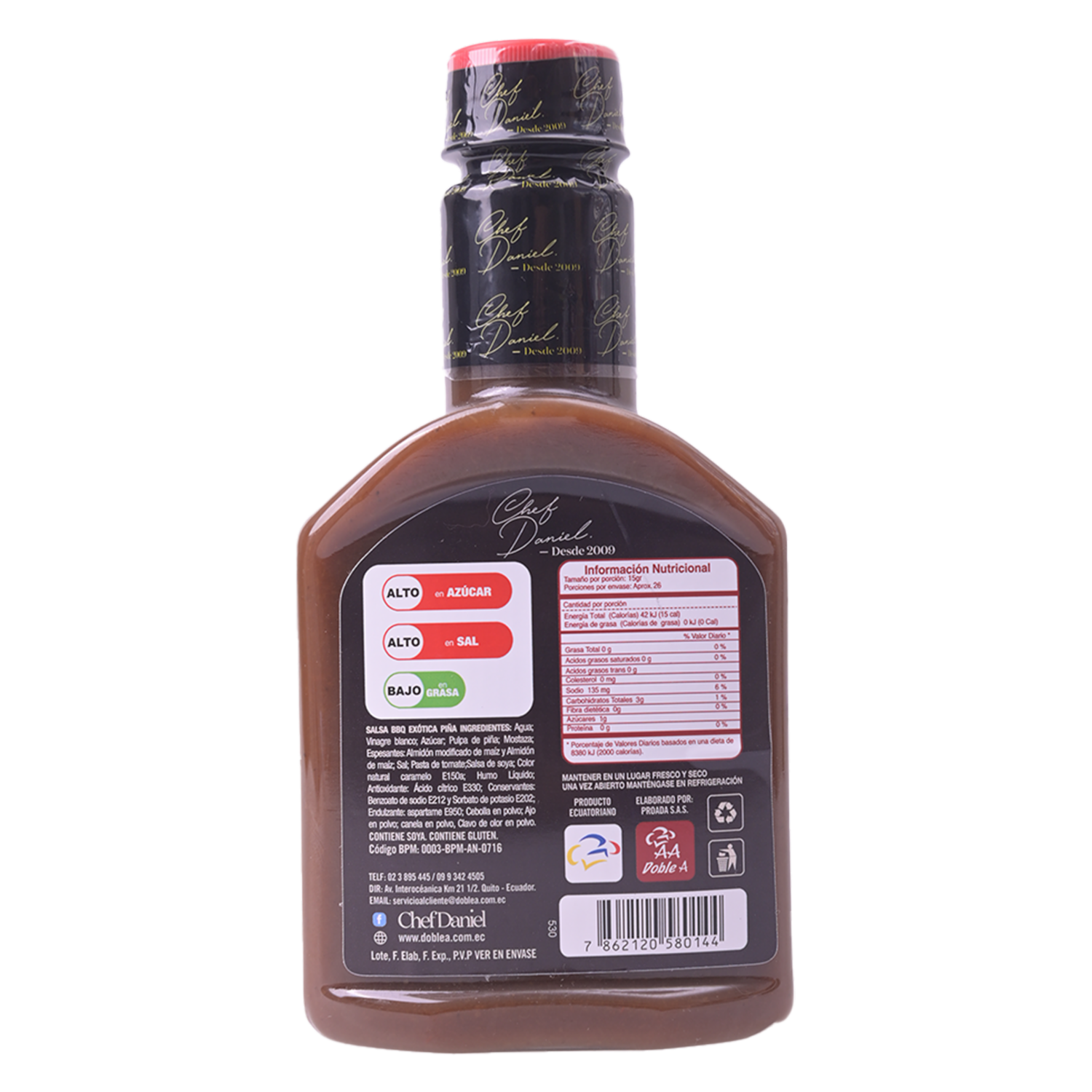 Salsa Bbq De Piña CHEF DANIEL 400 G