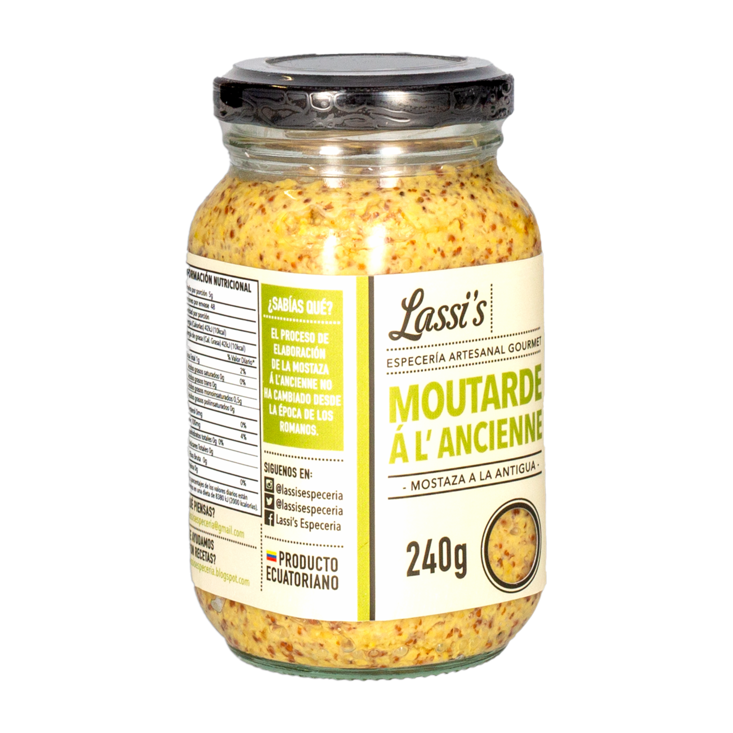 Mostaza Al Ancienne LASSI’S Frasco