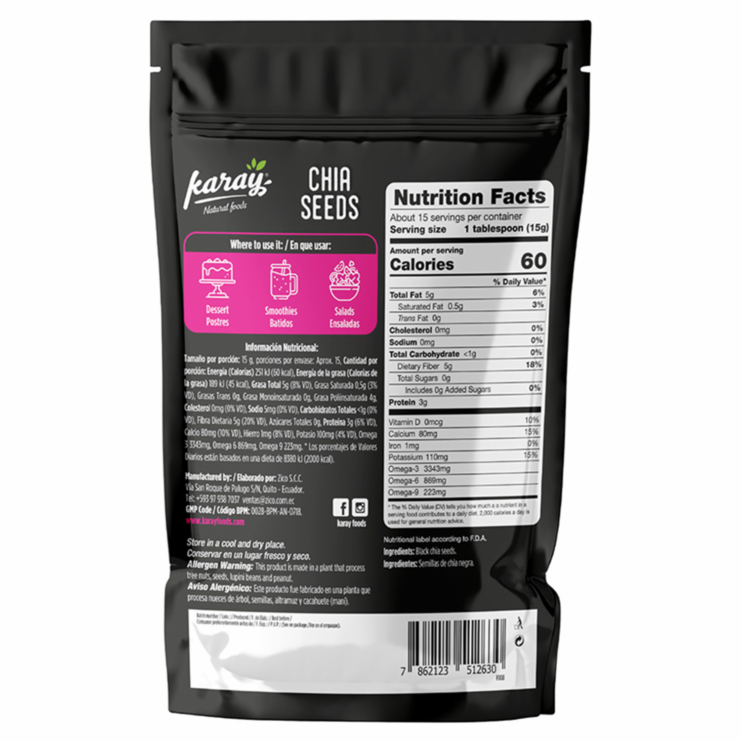 Chía Semillas KARAY 220 G