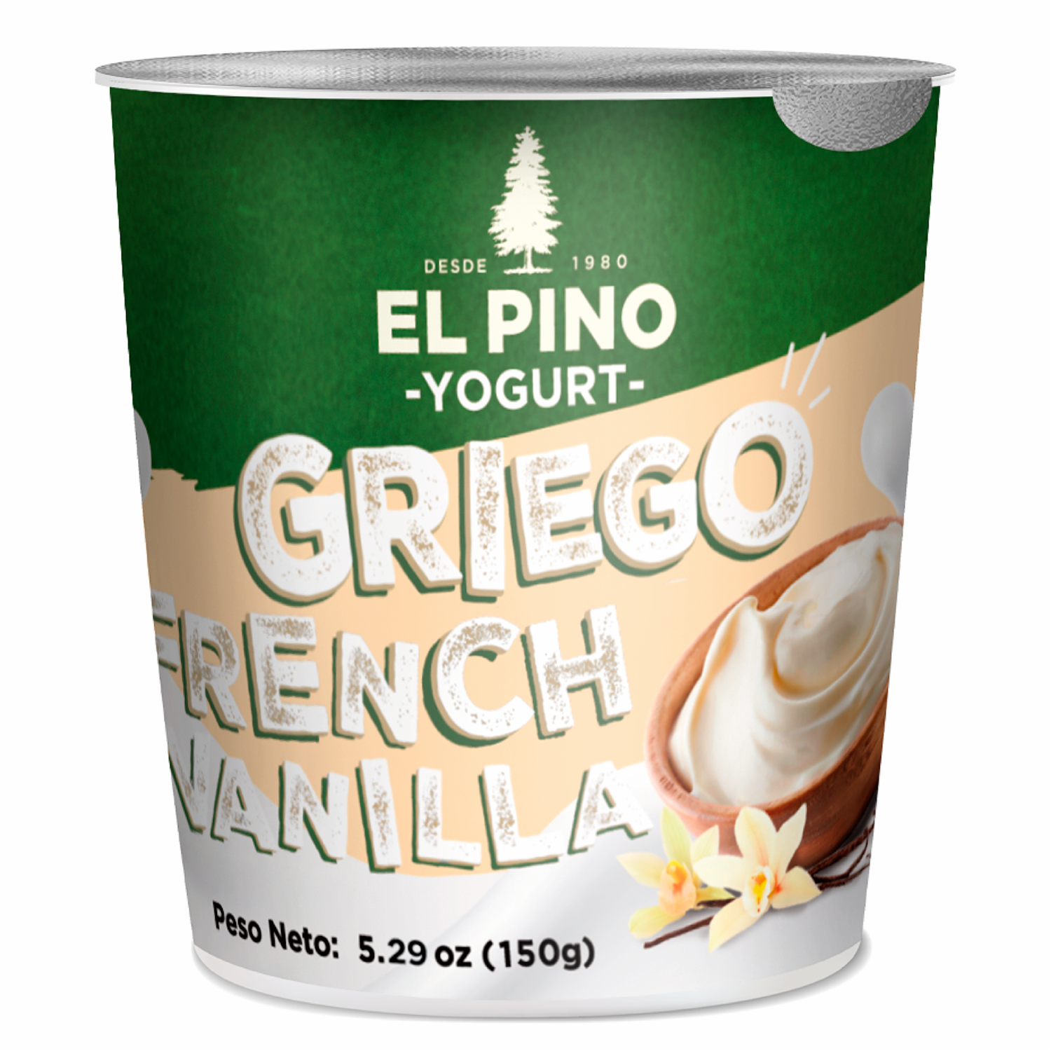 Yogurt Griego Semidescremado Vainilla Francesa EL PINO 150 G