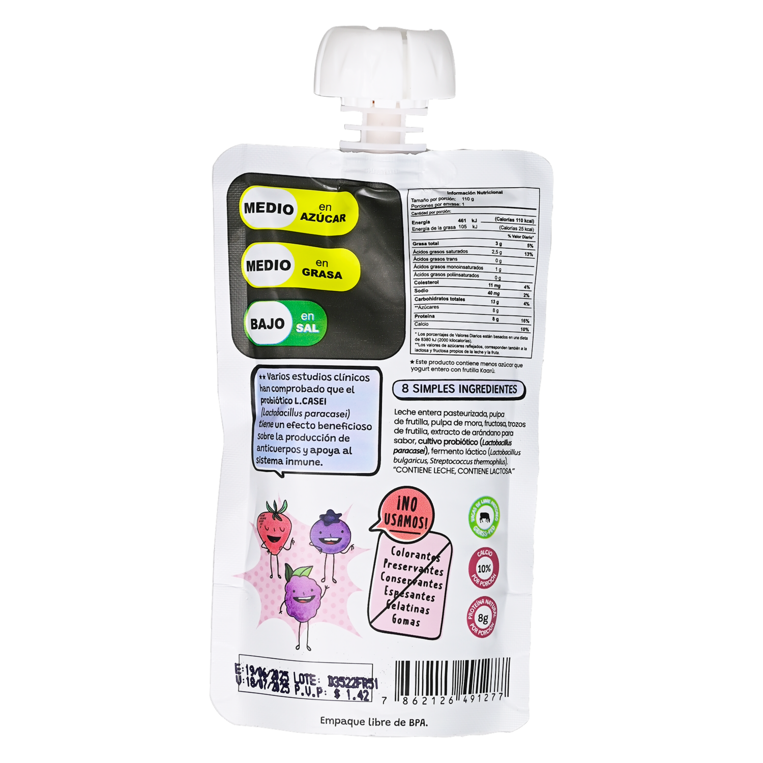 Yogurt Griego Kids Frutos Rojos KAARÙ 110 G