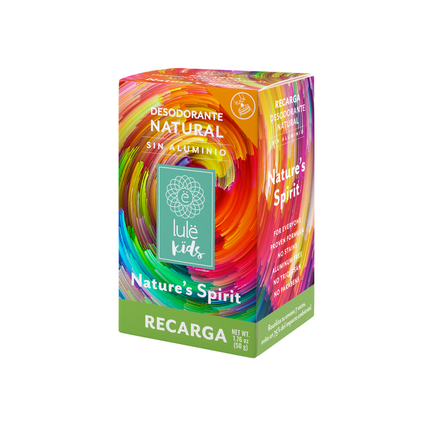 Desodorante En Barra Infantil  Natural Sin Aluminio Nature´s Spirit Recarga LULË KÏDS 50 G