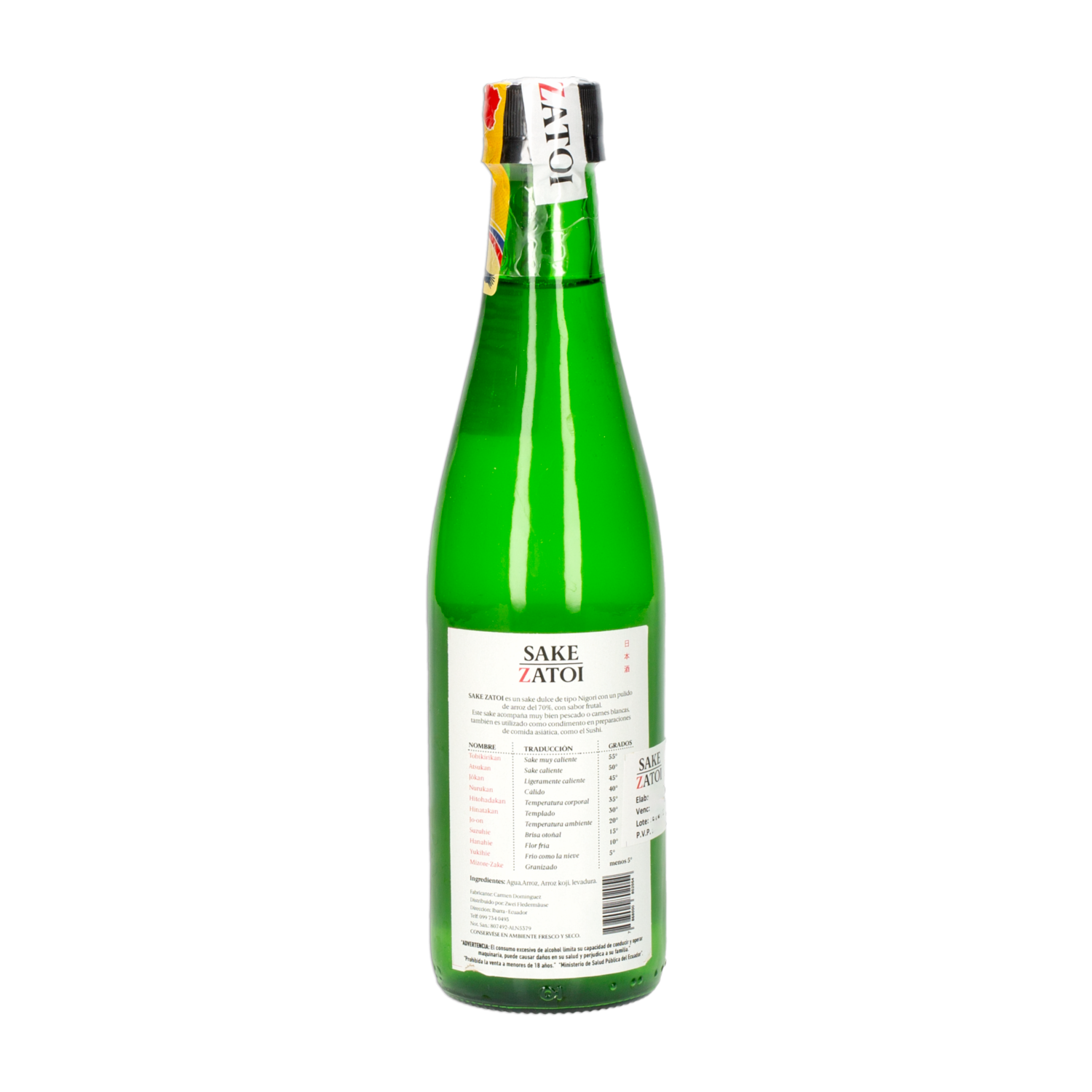 Licor De Arroz SAKE ZATOI 375 Ml