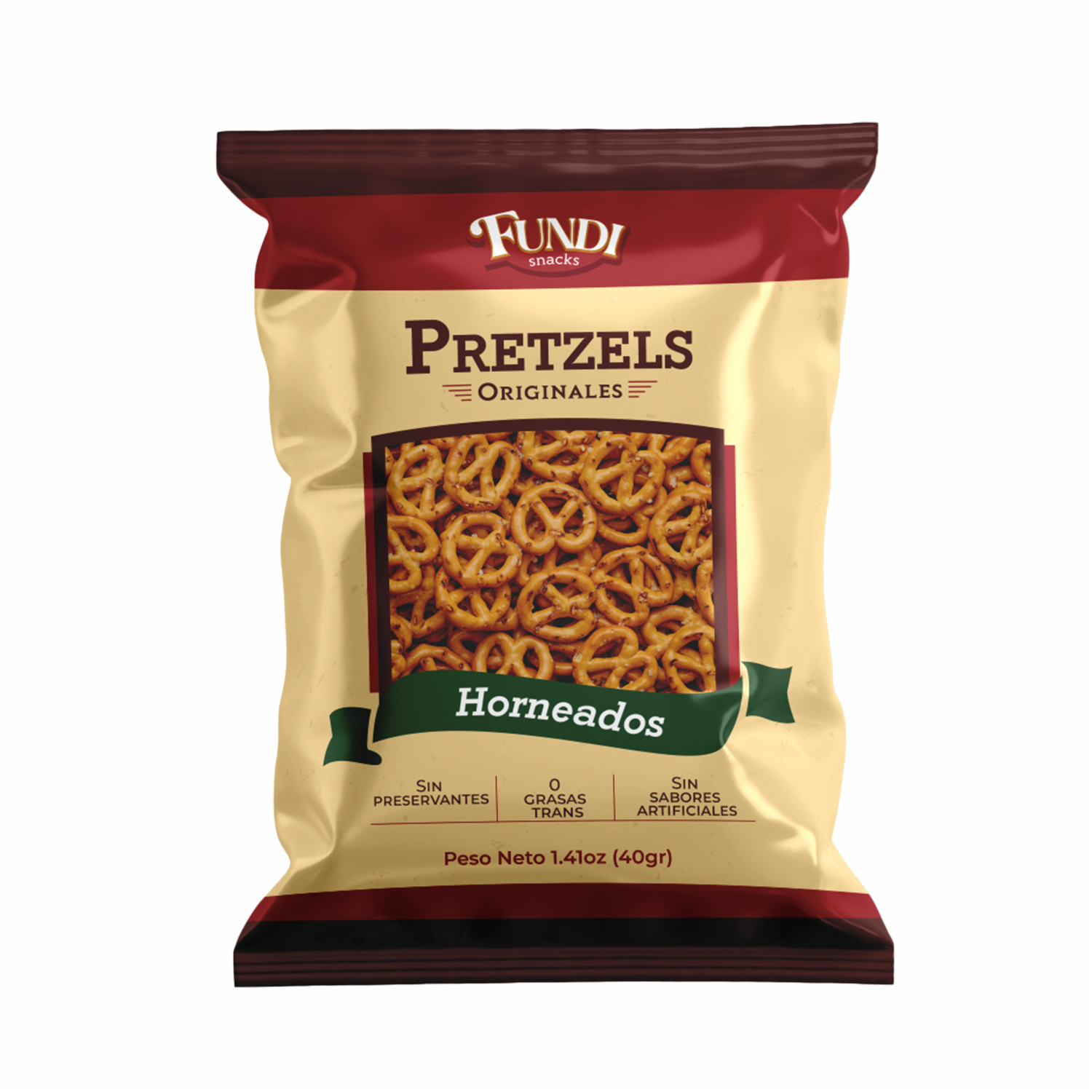 Pretzels Horneados FUNDI SNACKS 40 G