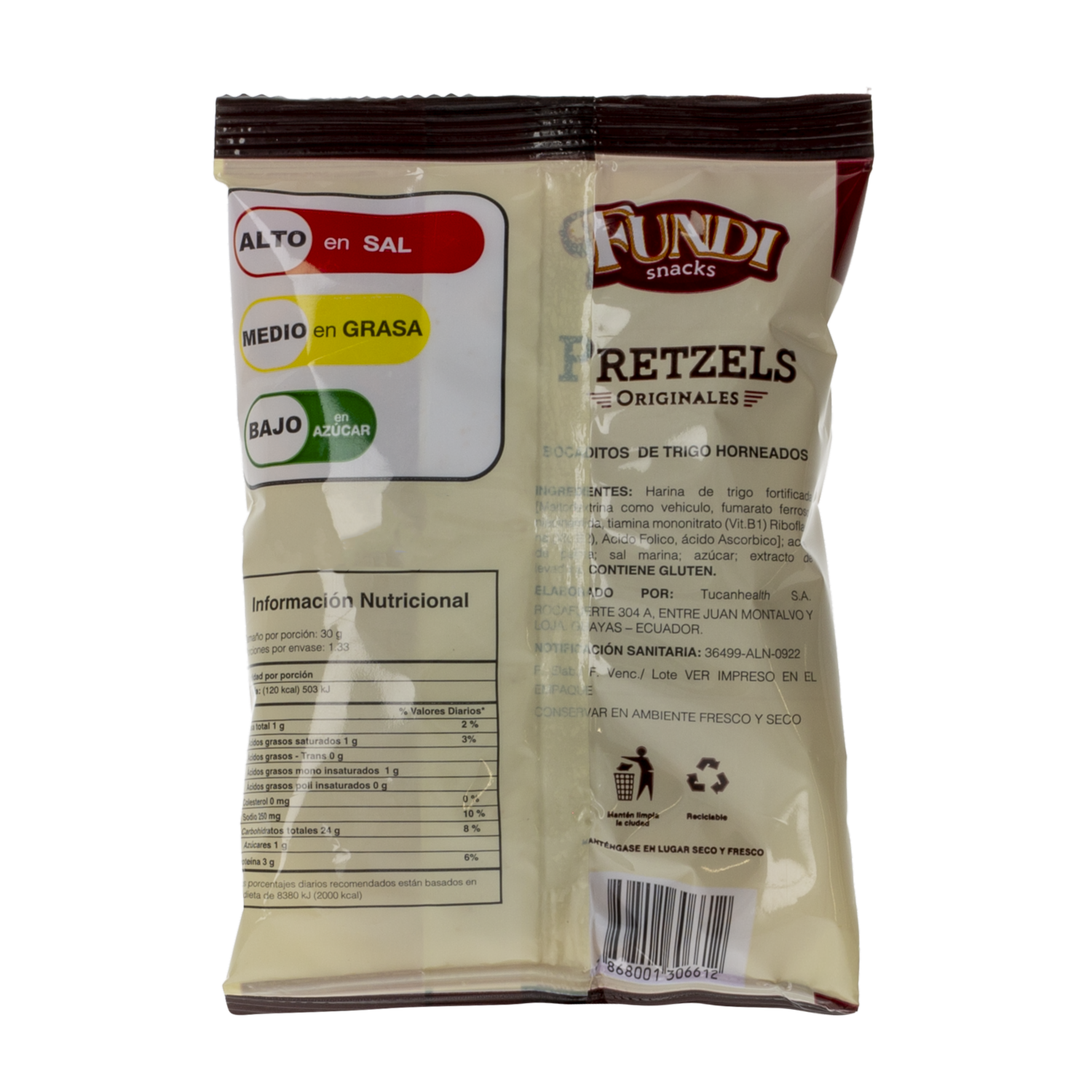 Pretzels Horneados FUNDI SNACKS 40 G