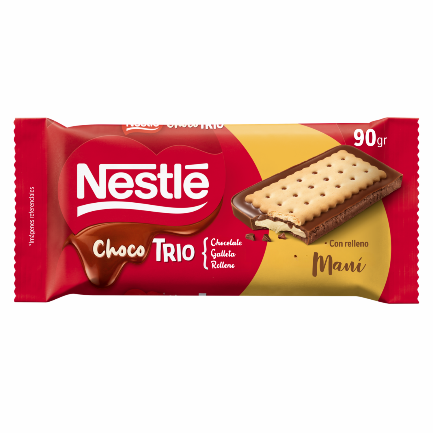 Chocolate En Tableta Con Galleta Y Maní NESTLÉ CHOCO TRIO 90 G