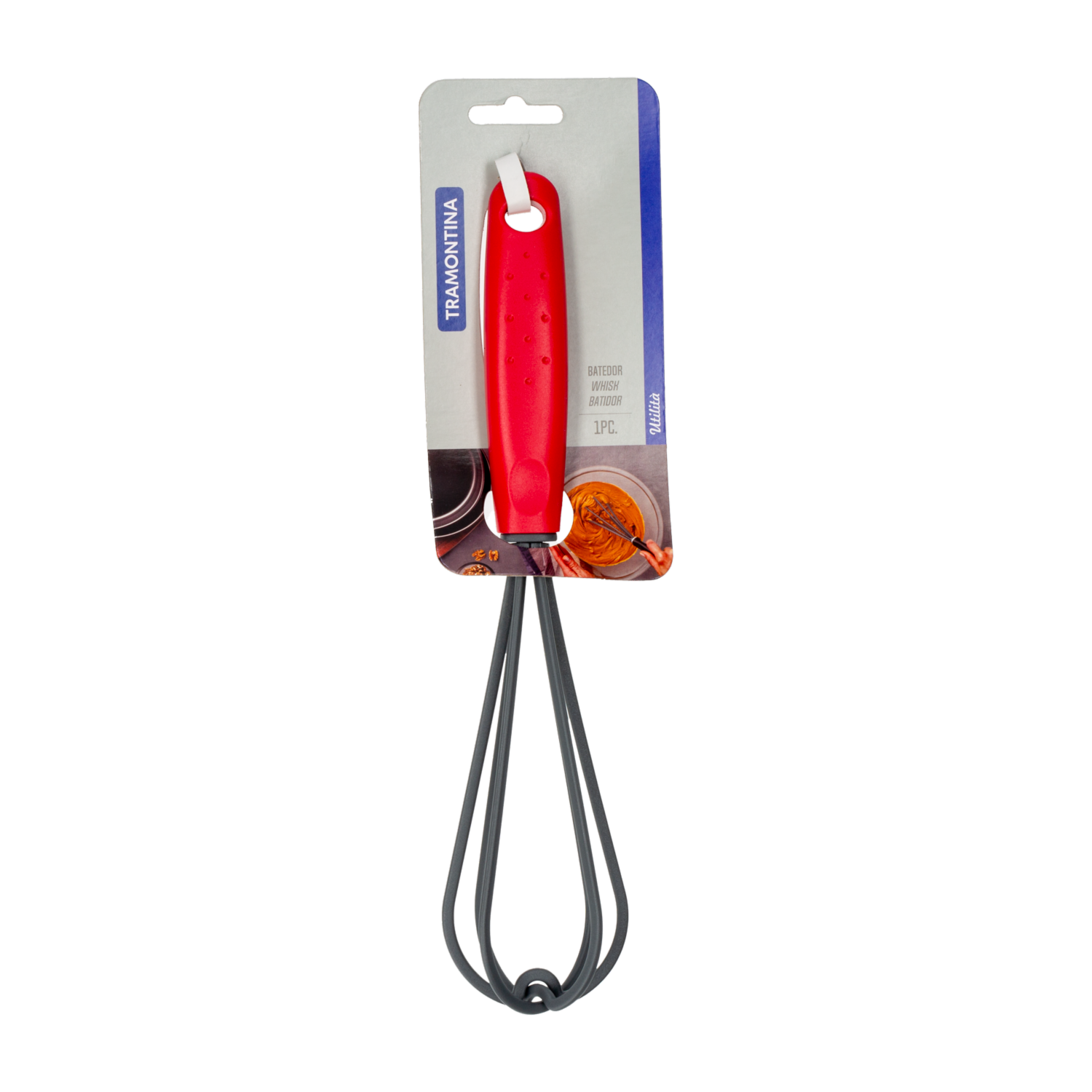 Batidor Manual Nylon Utilita Rojo TRAMONTINA Unidad