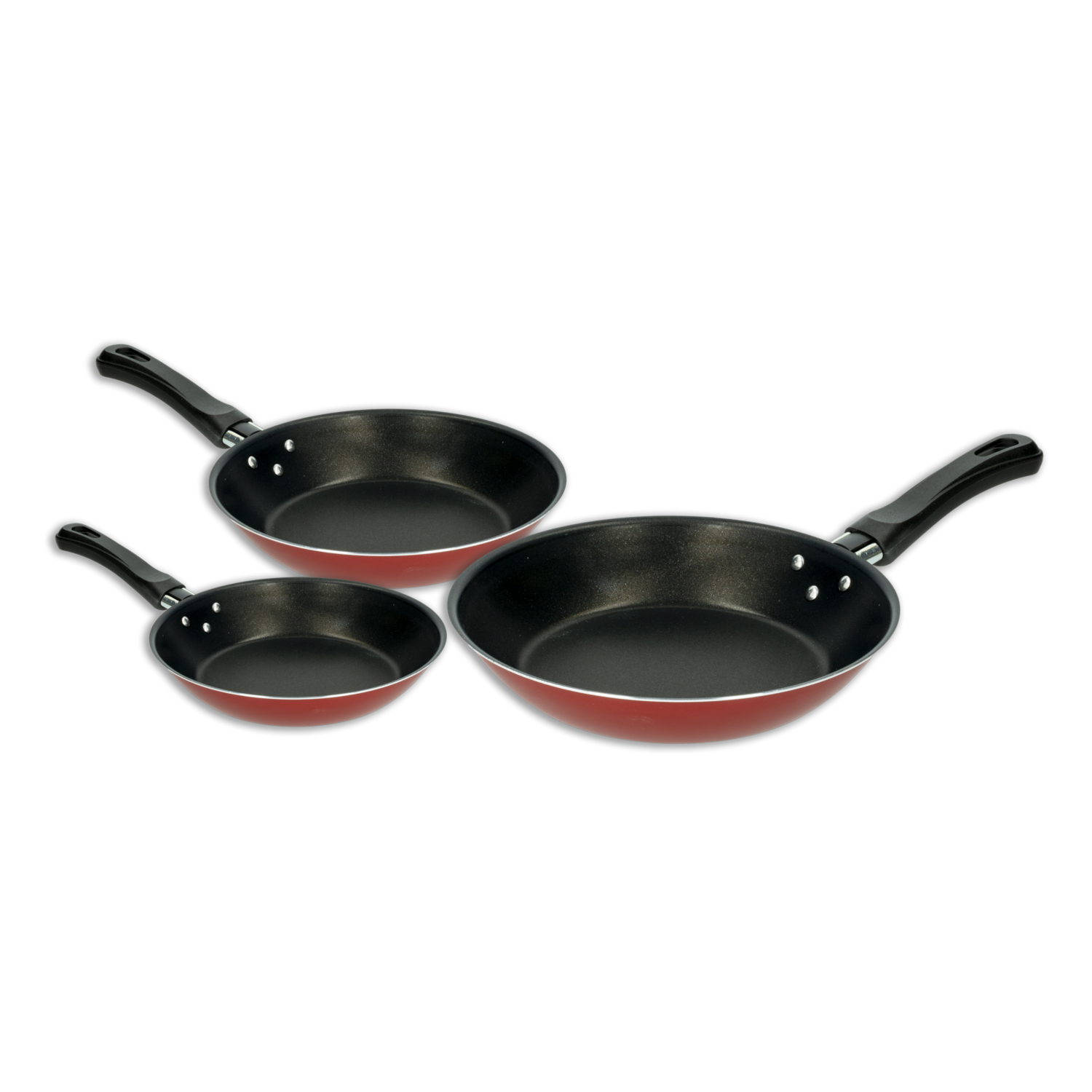 Juego De Sartenes Caribe Rojo TRAMONTINA 3 Piezas