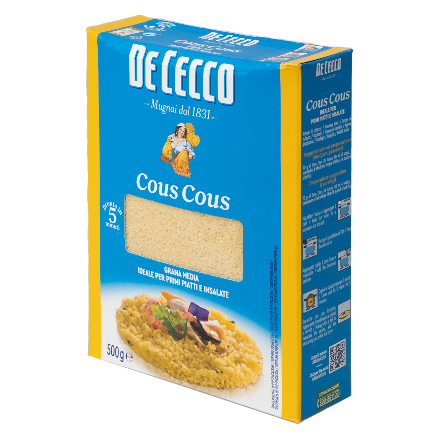 Cous Cous De Sémola De Trigo Duro DE CECCO 500 G