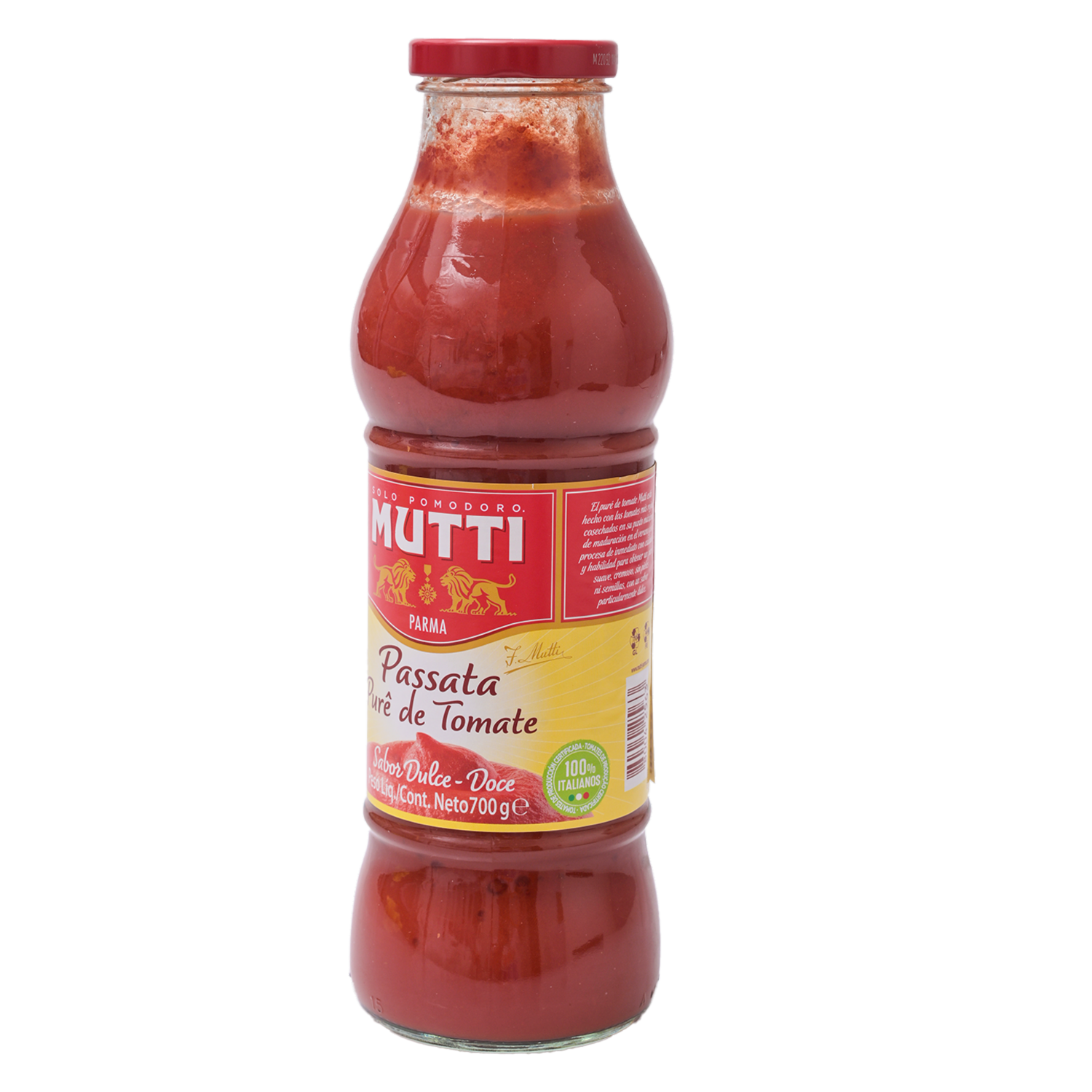 Pure De Tomate Clásico MUTTI 700 Gr