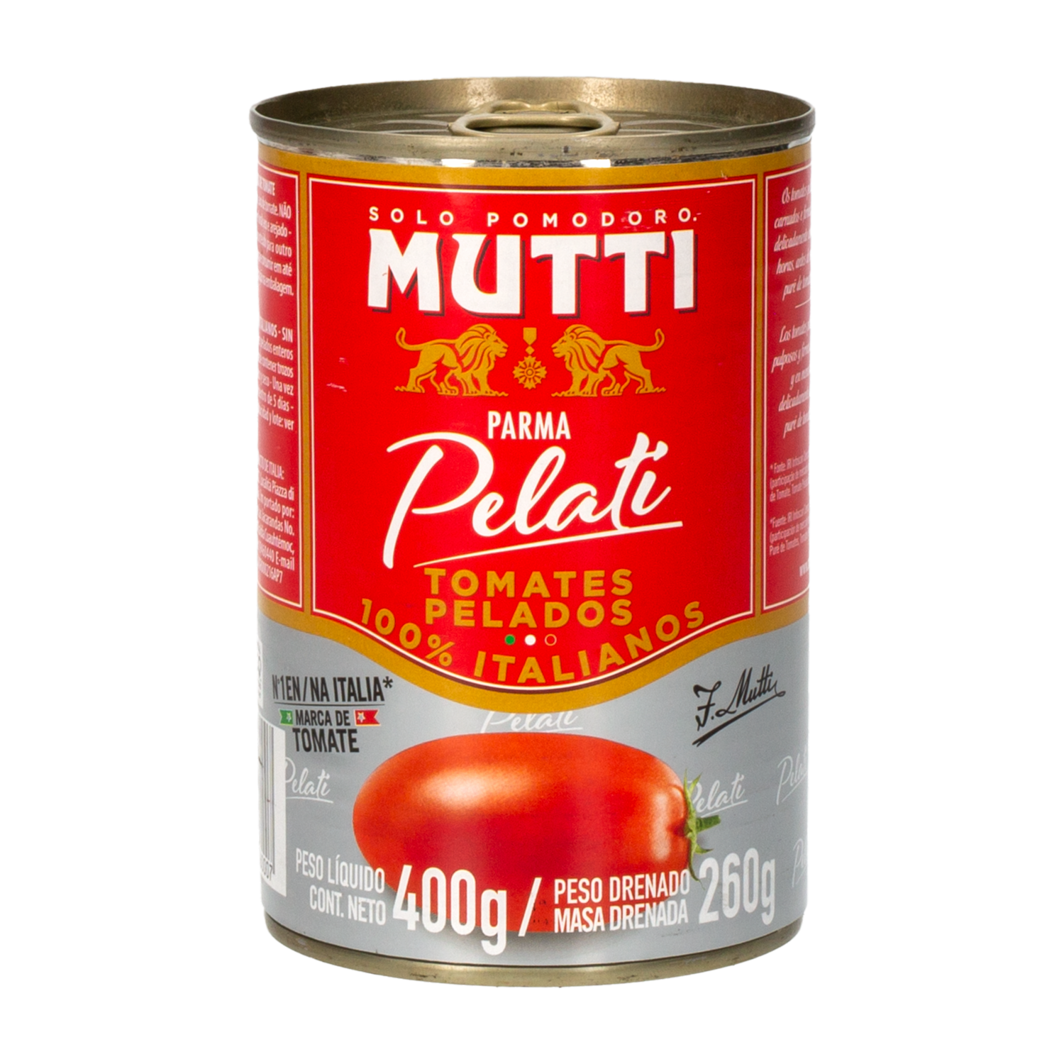 Tomates Pelados Enteros En Jugo De Tomate MUTTI Lata