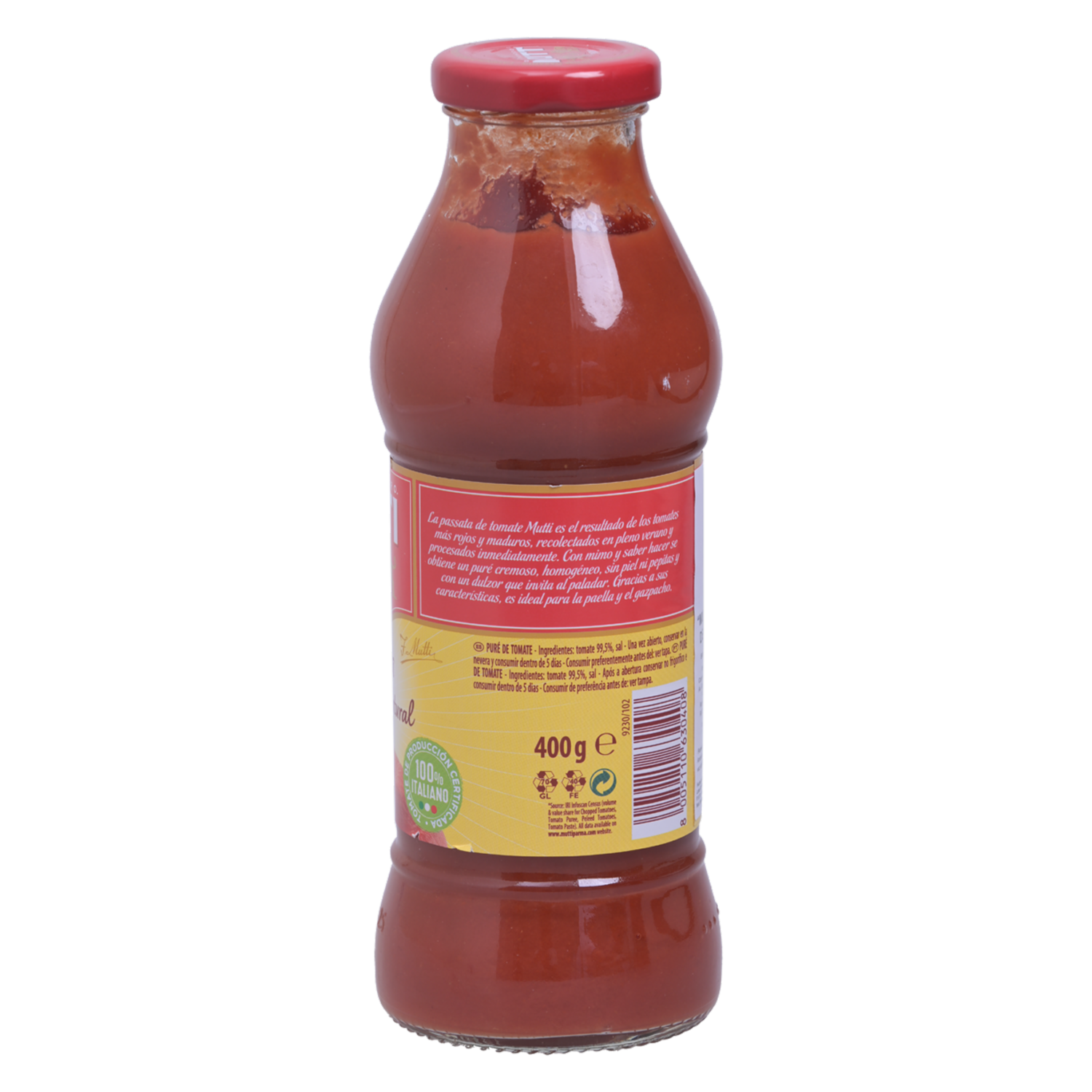 Pure De Tomate Clásico MUTTI 400 G