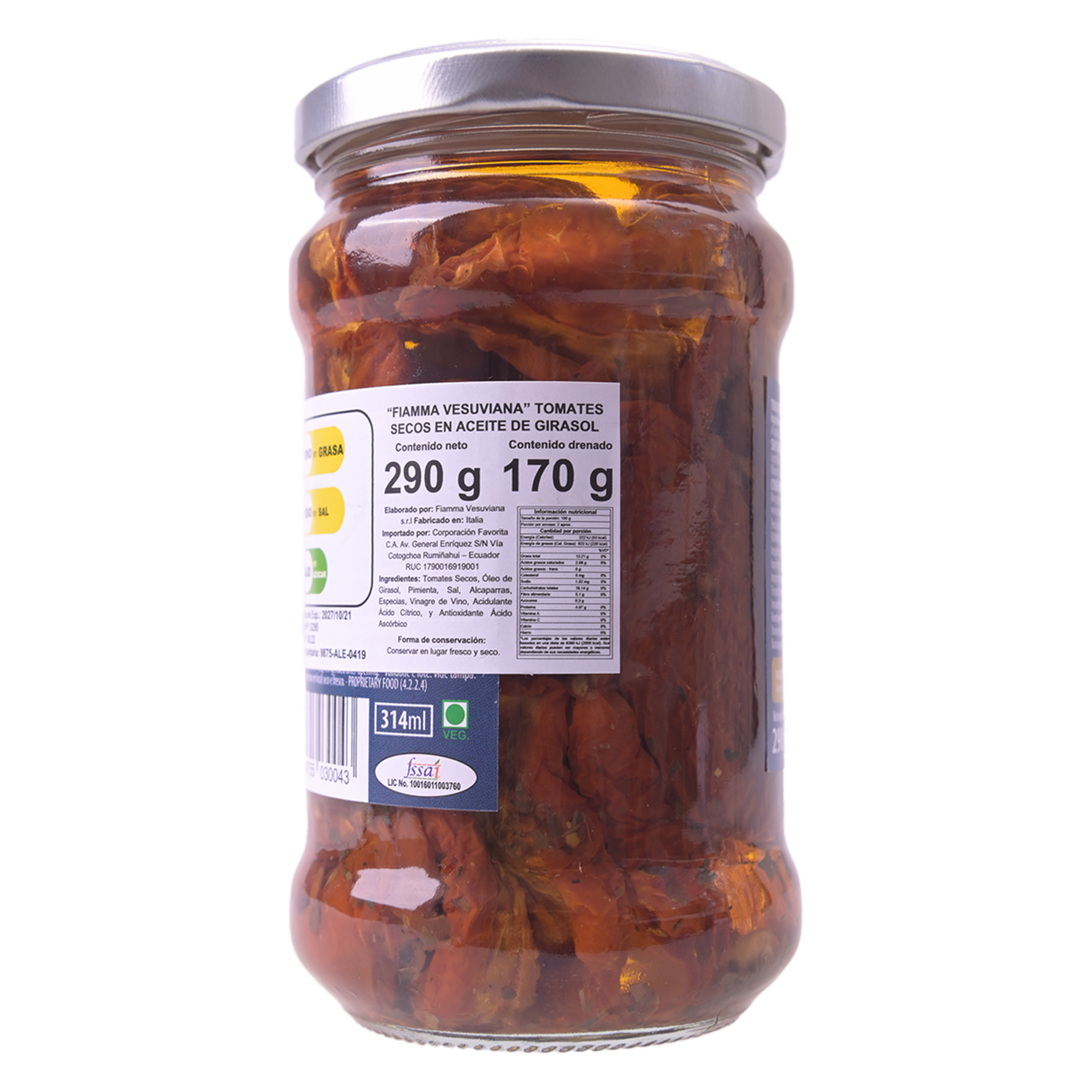 Tomates Secos En Aceite De Girasol FIAMMA VESUVIANA 290 g