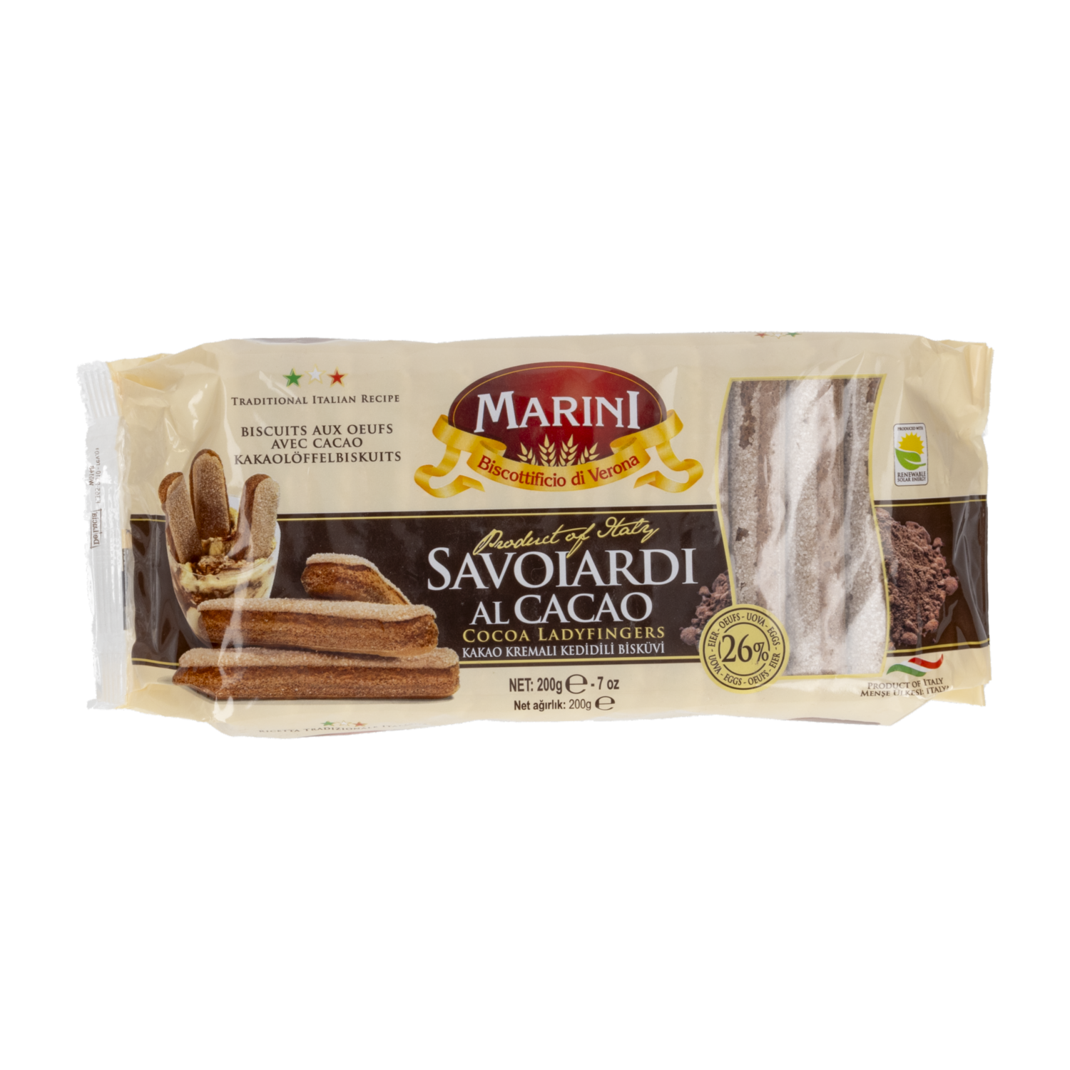 Dedos De Dama Al Cacao Savoiardi MARINI 200 G