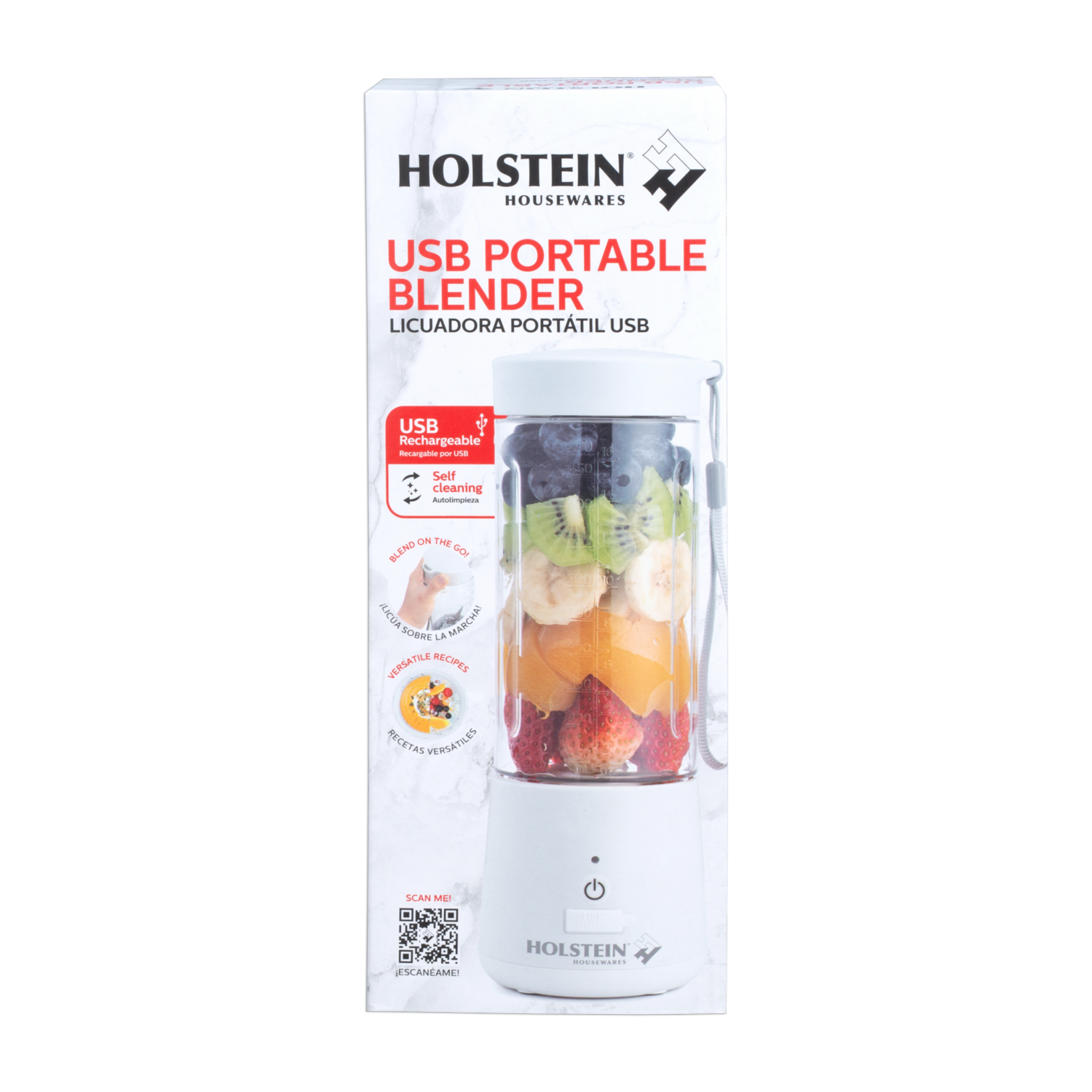 Licuadora 50 Watts Recargable HH-09210002W HOLSTEIN 1 Velocidad