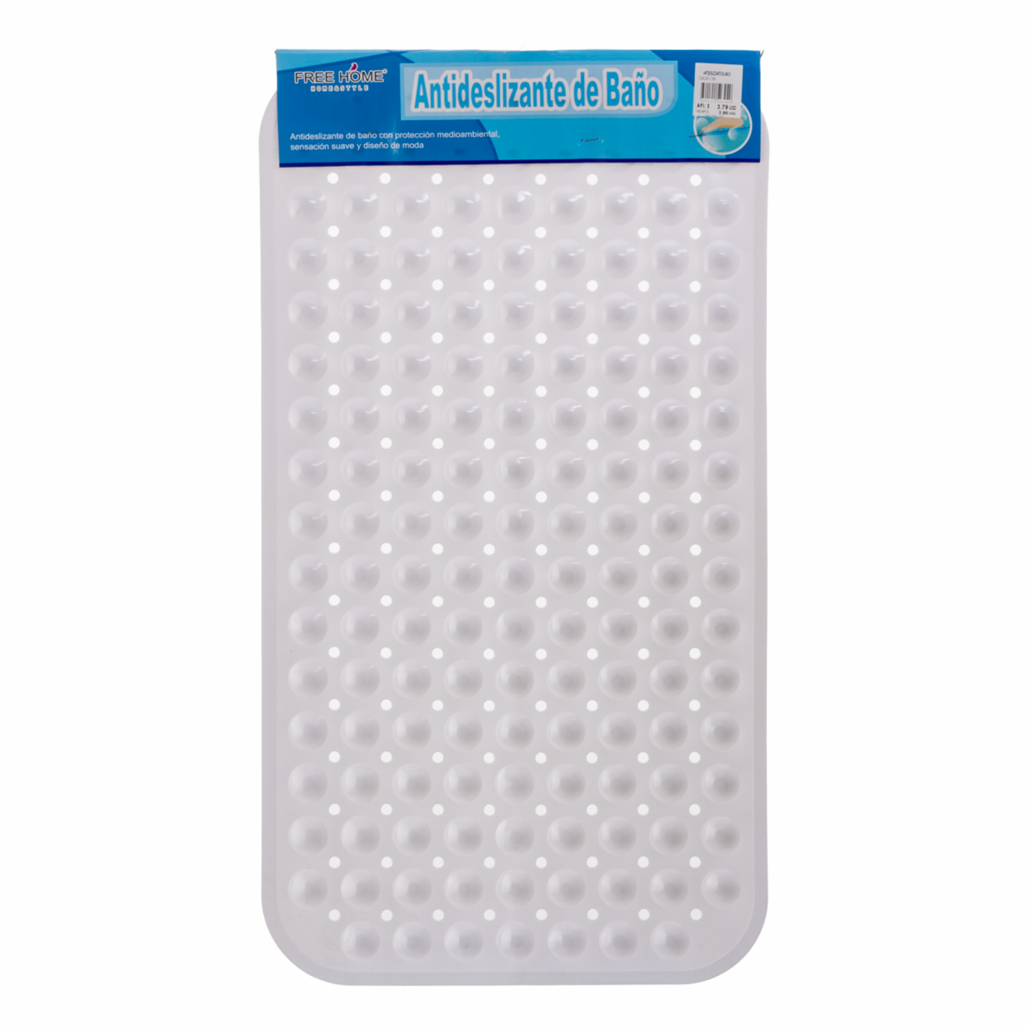 Antideslizante De Baño Blanco FREE HOME 70 X 38 Cm