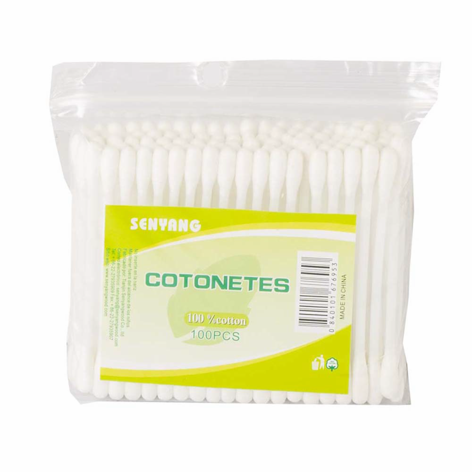 Cotonetes En Cápsulas Funda Con Zipper SENYANG 100 Uds