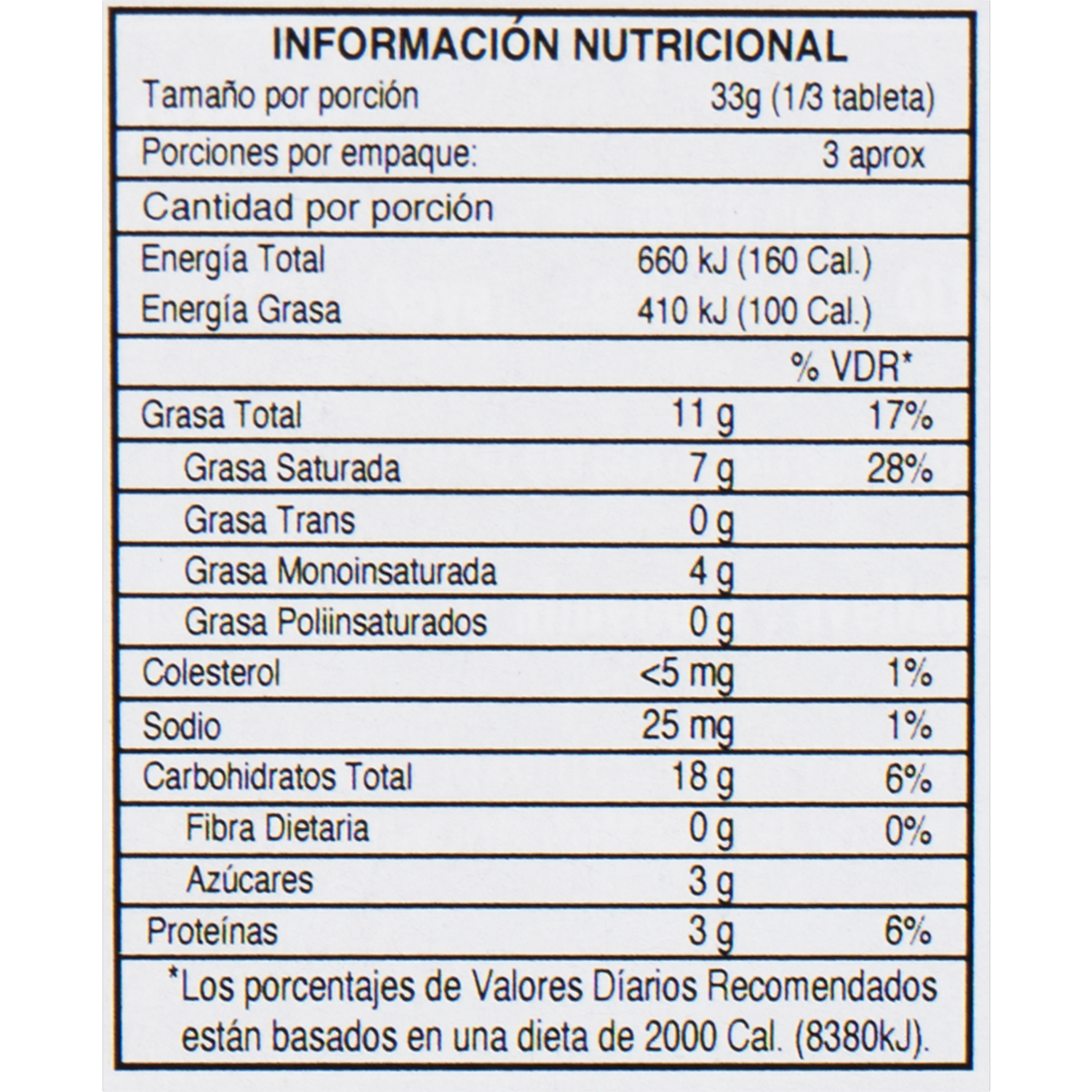 Chocolate Con Leche Sin Azúcar VALOR 100 G