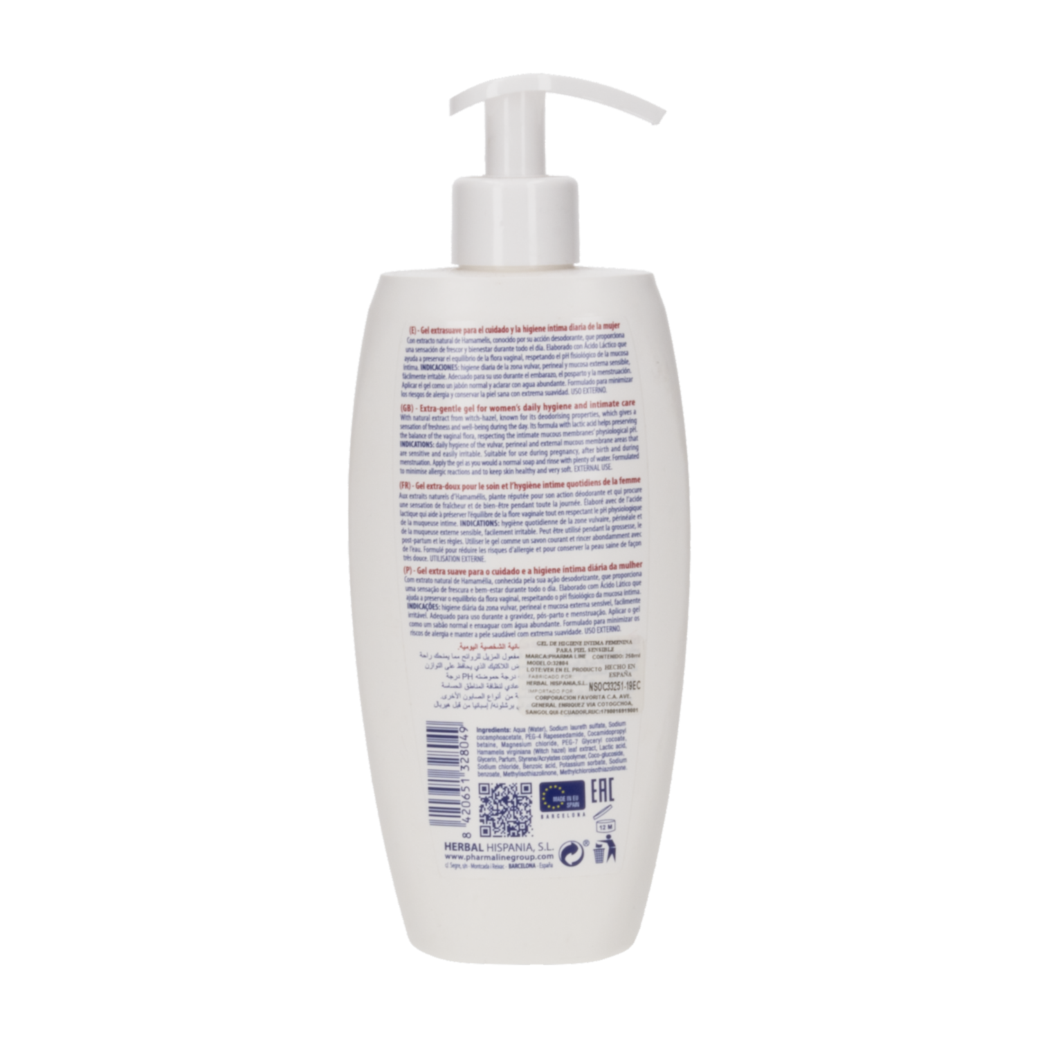 Gel De Higiene Intima Intima Piel Sensible PHARMA LINE 250 Ml