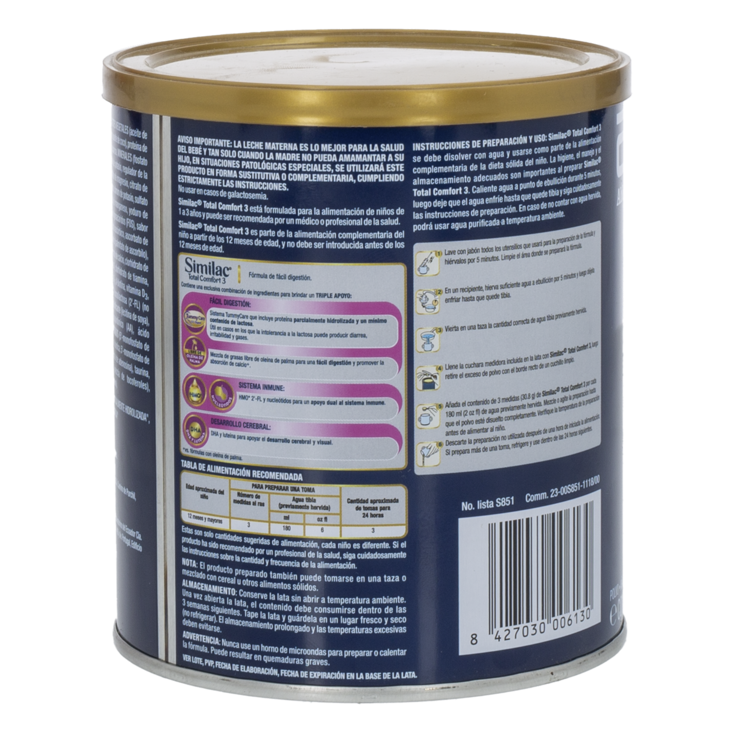 Fórmula Infantil Total Comfort 2 Pro Sensitive SIMILAC 360 g