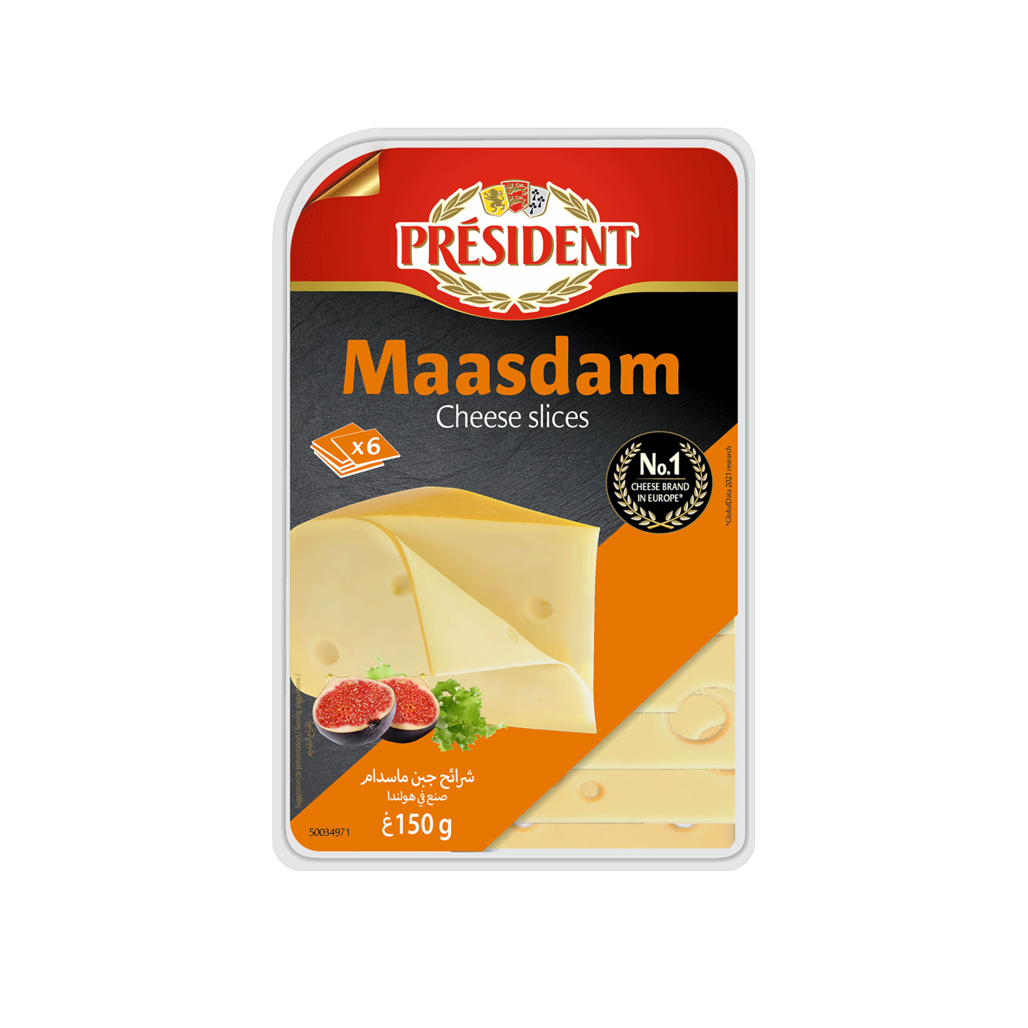 Queso Maasdam Rebanado PRÉSIDENT 150 G