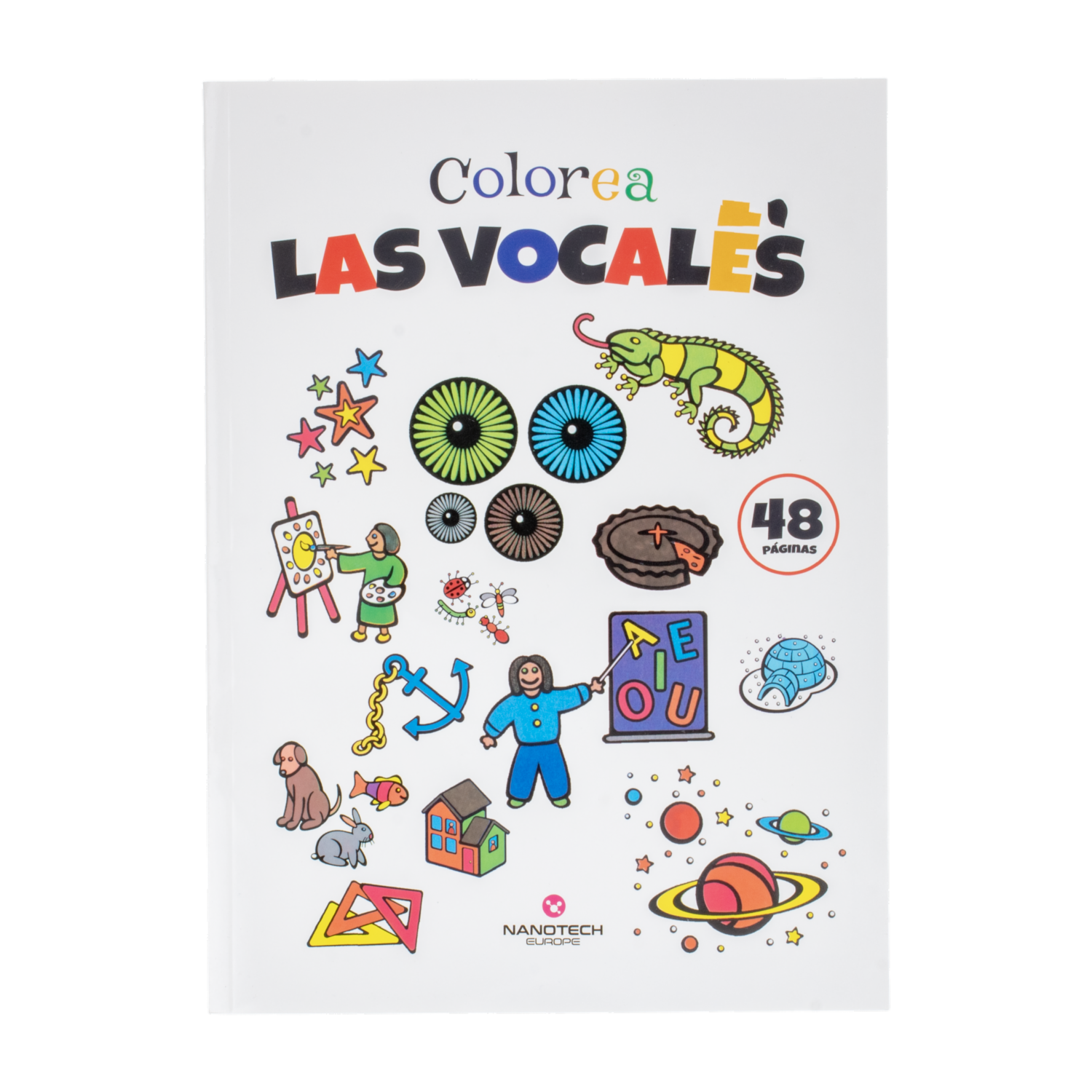 Libro Colorea Las Vocales 1 MR.BOOKS 48 Páginas