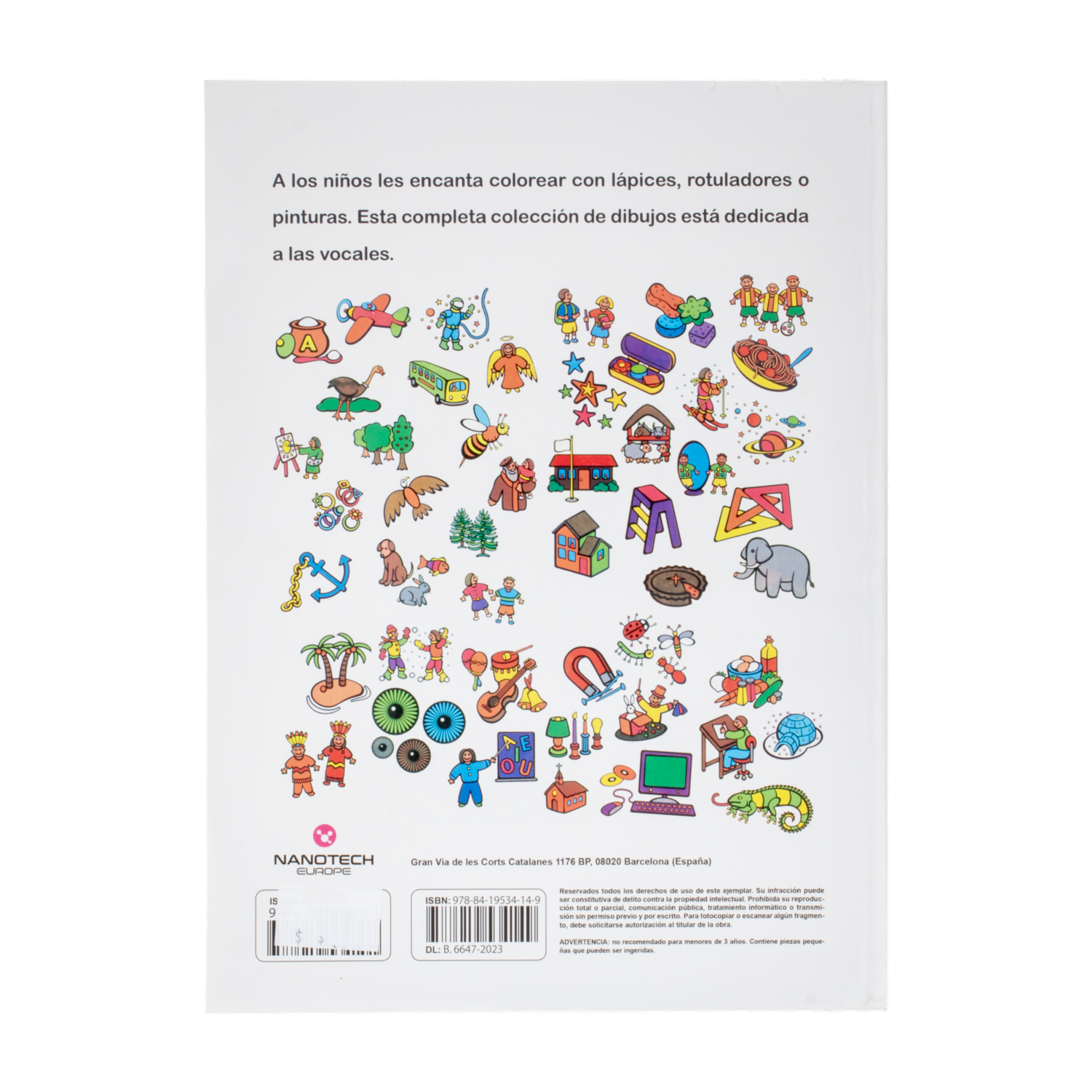 Libro Colorea Las Vocales 1 MR.BOOKS 48 Páginas