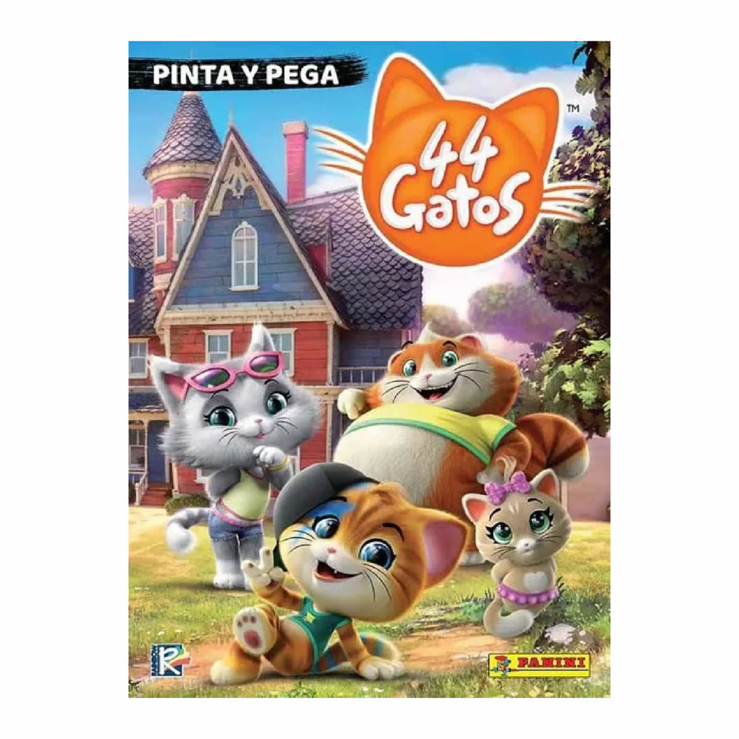 Libro 44 Gatos Pinta Y Pega PANINI 18 Páginas