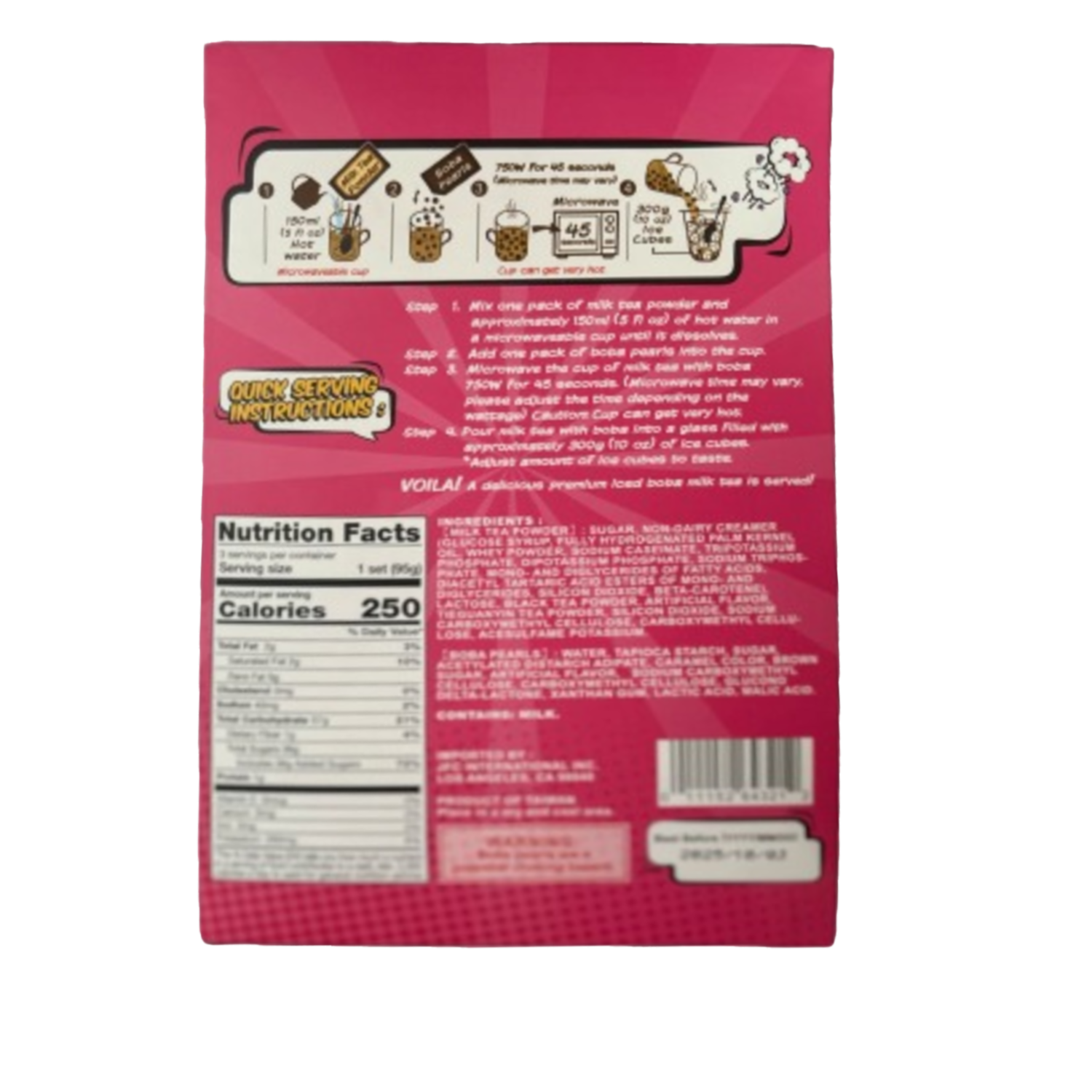 Té Frio Negro Boba Kit J-BASKET 285 G