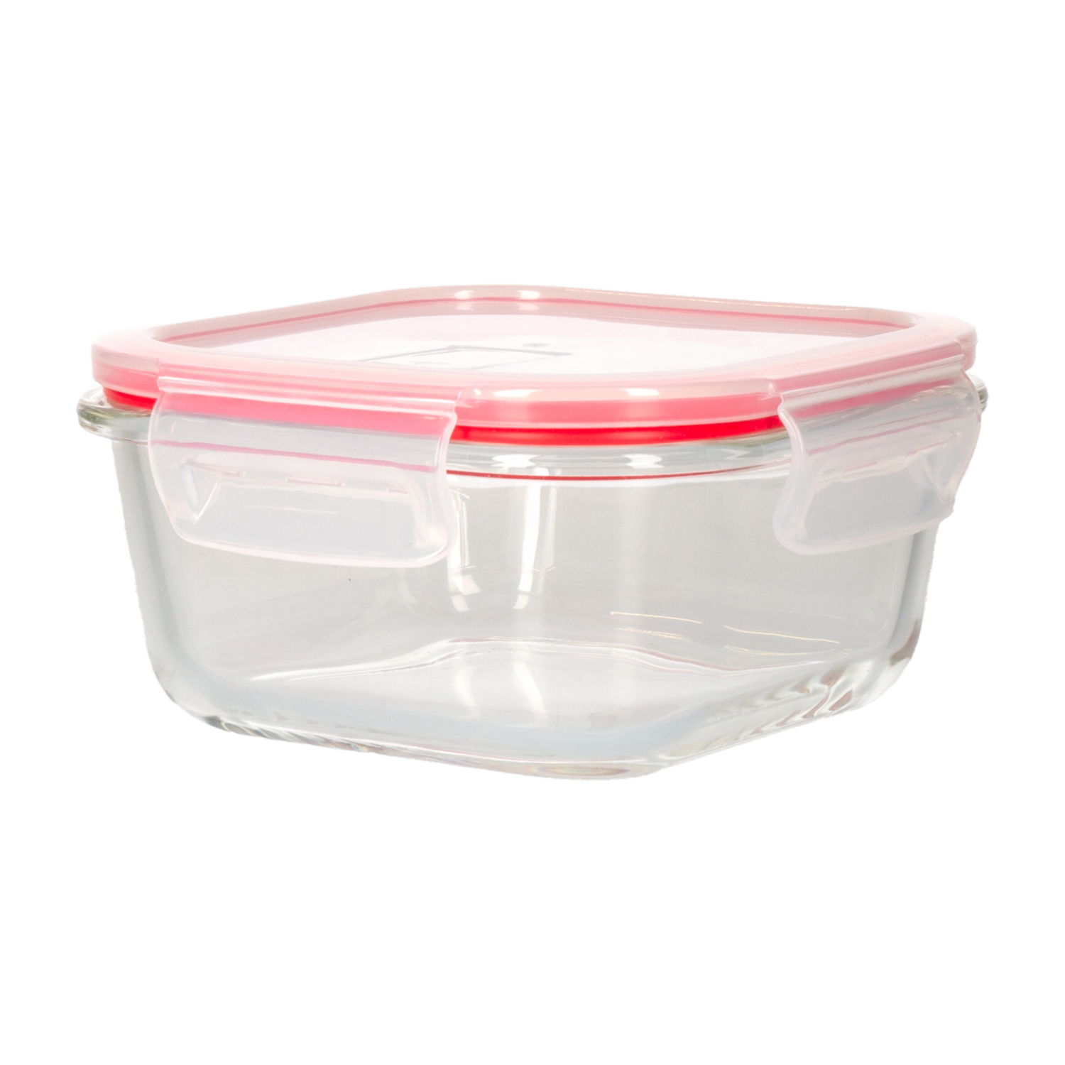 Repostero Refractario Hermético Rectangular Con Válvula Rojo Claro FREE HOME 520 Ml