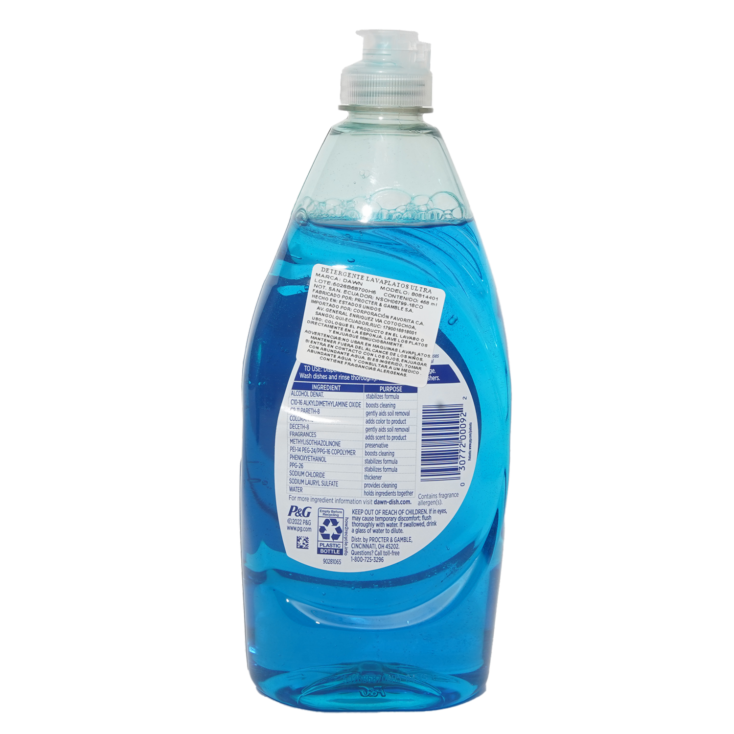 Detergente Líquido Ultra DAWN 458 Ml